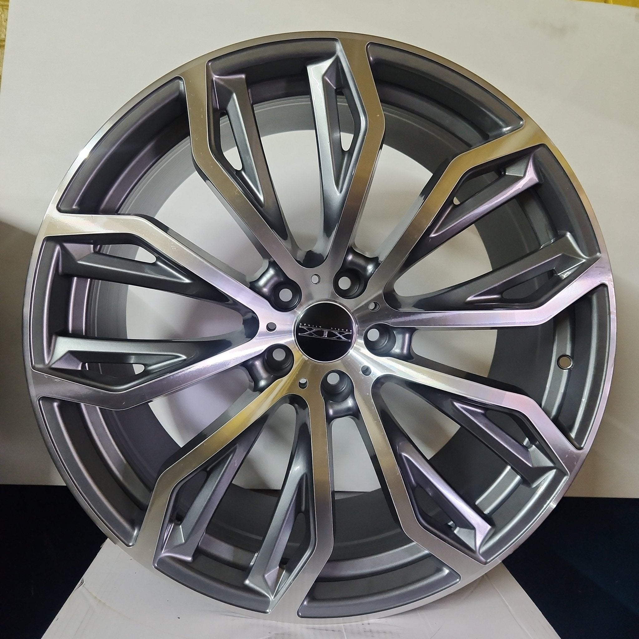 WHEELS STYLE STUTTGART 1166 G22X10 5X120 DARK GUN METAL MACHINED FACE - Gun Hill Tire House (WTW - WHOLESALE TIRES & WHEELS)
