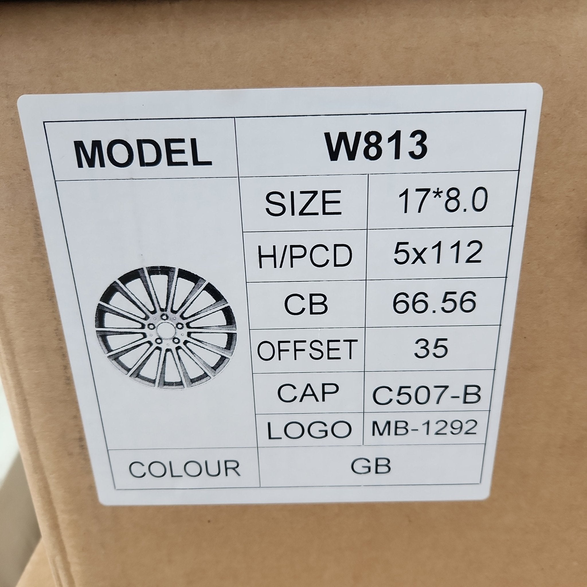 W813 WHEELS 17X8.0 5X112 GLOSS BLACK - Gun Hill Tire House (WTW - WHOLESALE TIRES & WHEELS)