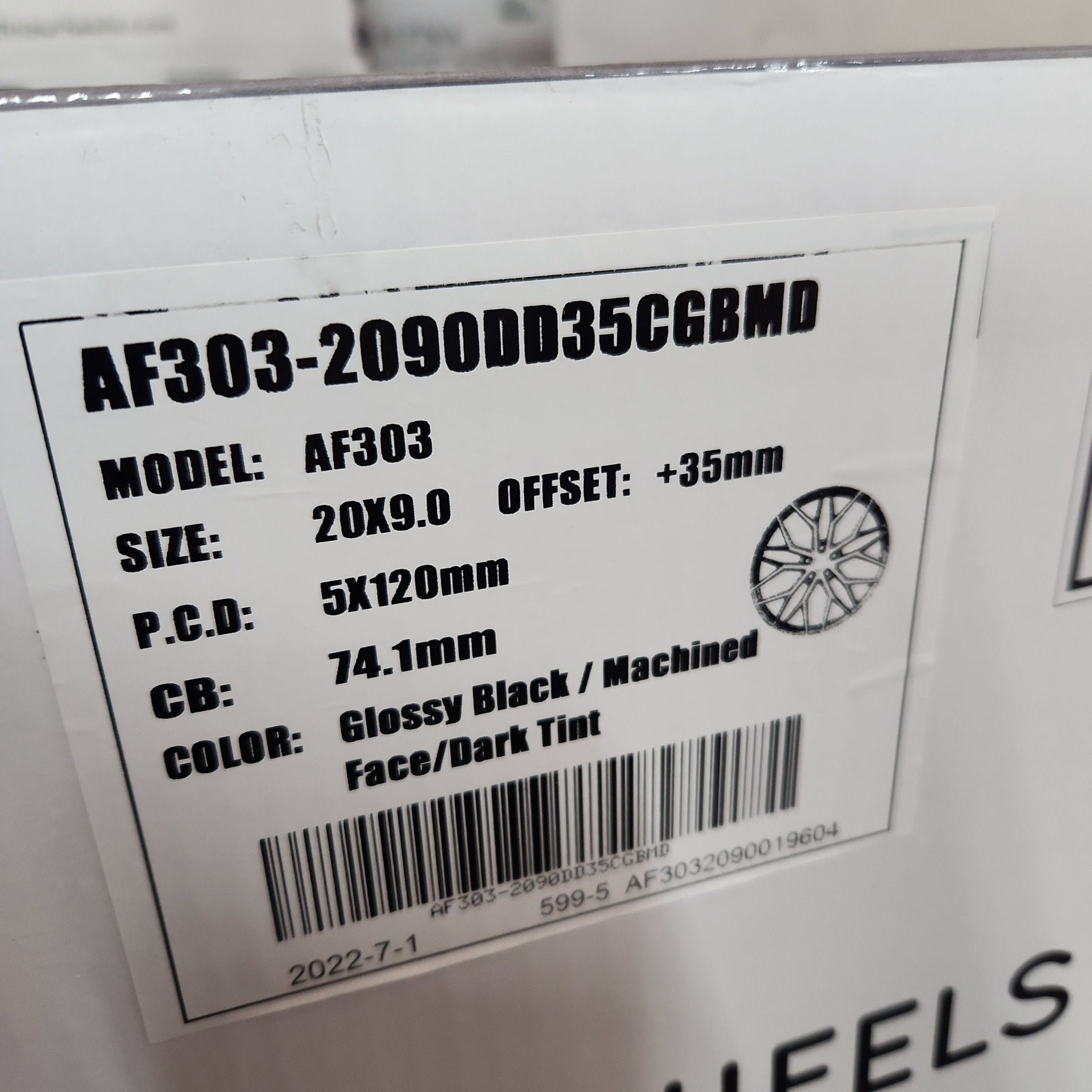 ALFINA AF303 20X9 5X120 GLOSS BLACK MACHINED FACE DARK TINT - Gun Hill Tire House (WTW - WHOLESALE TIRES & WHEELS)