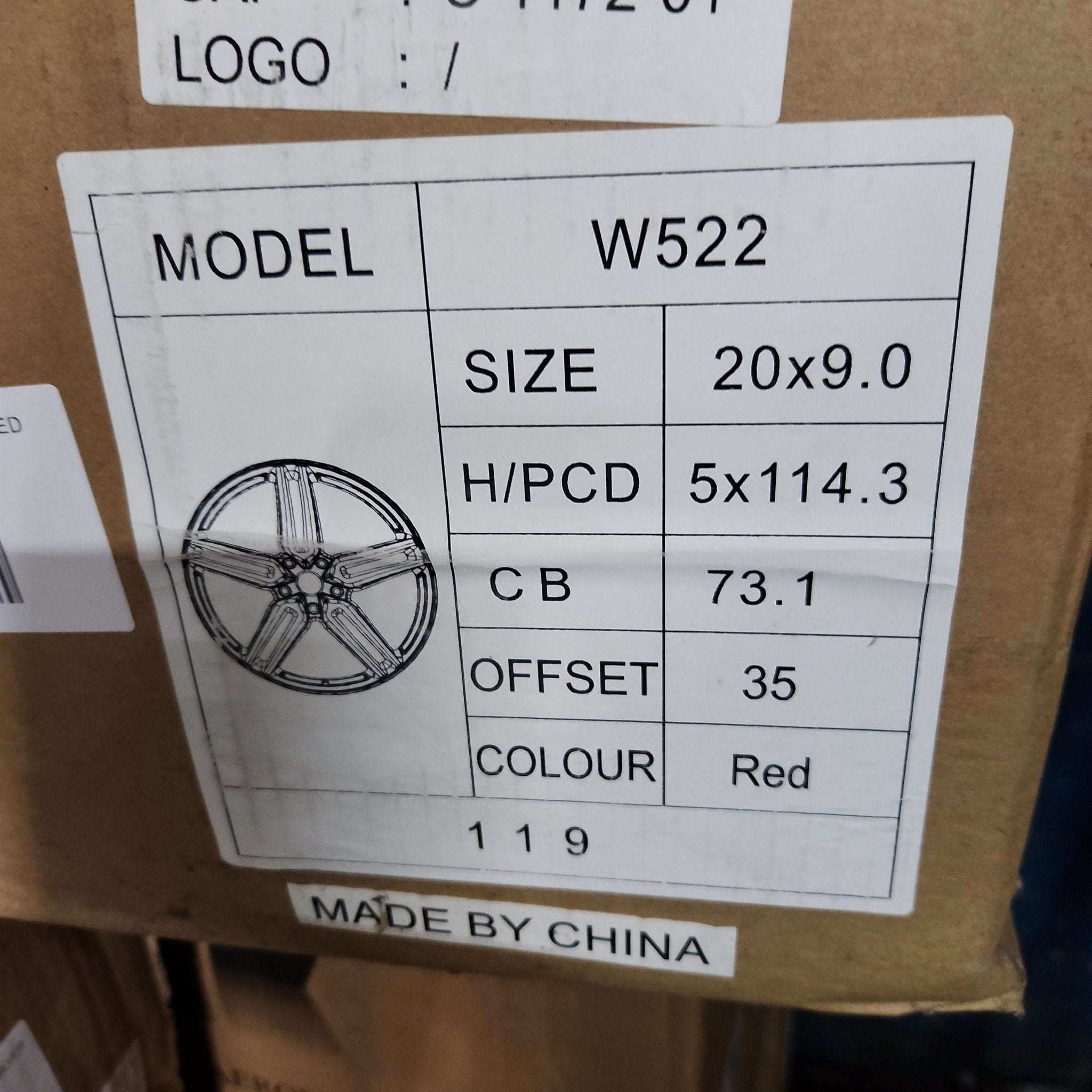 W522 20x9 5x114.3 RED - Gun Hill Tire House (WTW - WHOLESALE TIRES & WHEELS)