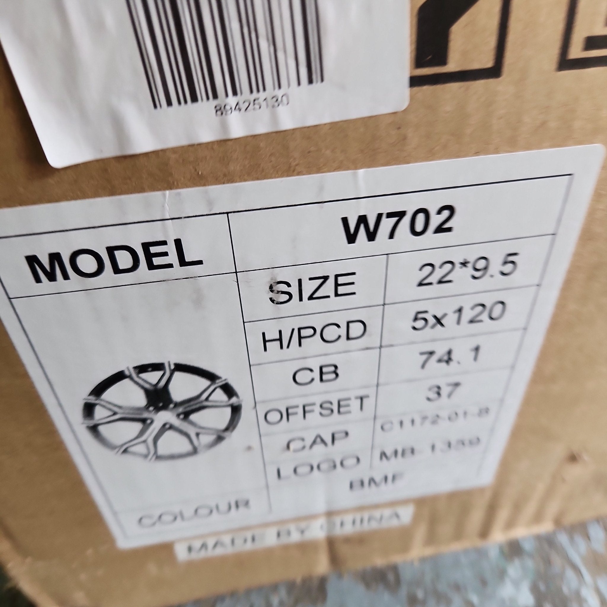 WHEELS W702 22X9.5 5X120 BLACK MACHINED FACE - Gun Hill Tire House (WTW - WHOLESALE TIRES & WHEELS)