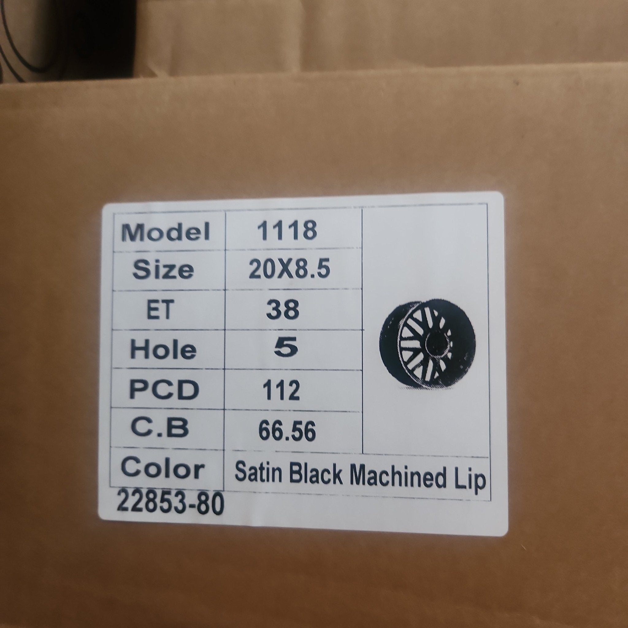 OE - 1118 208.5 5x112 MATTE SATIN BLACK MACHINED LIPS - Gun Hill Tire House (WTW - WHOLESALE TIRES & WHEELS)