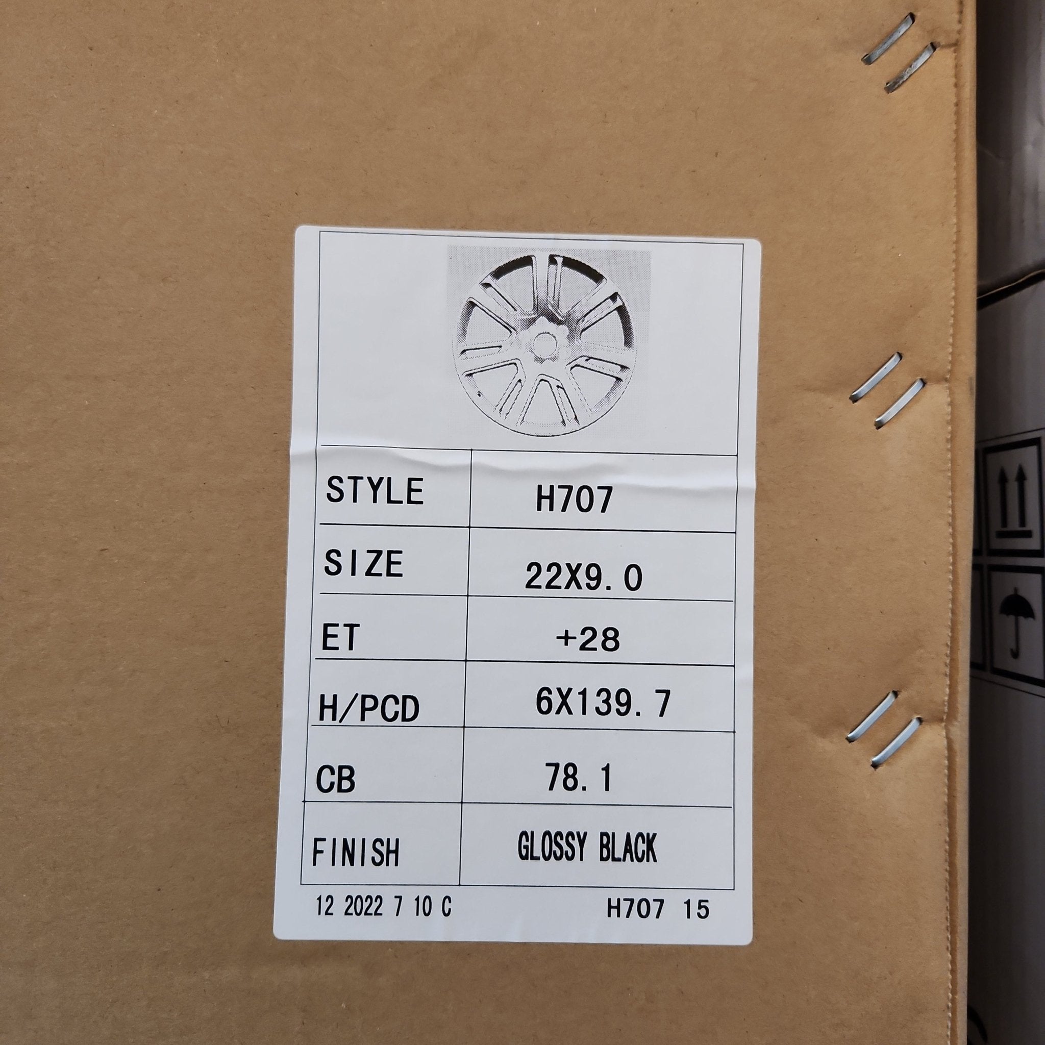 H707 ESCARLADE TURBINE STYLE 22X9 6X139.7 PB - Gun Hill Tire House (WTW - WHOLESALE TIRES & WHEELS)