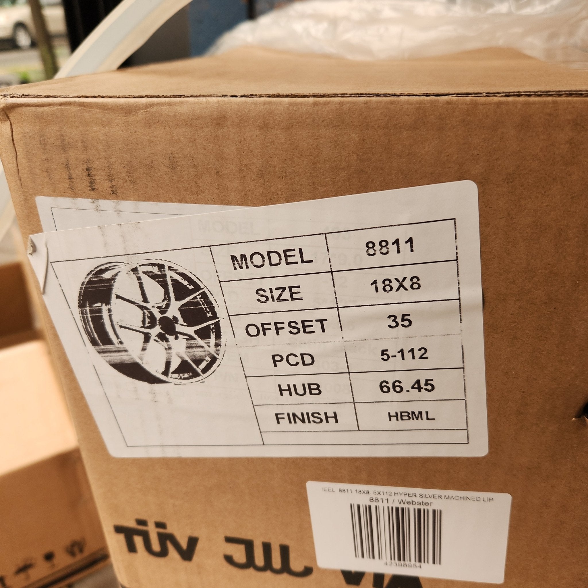 8811 WHEELS 18X8. 5X112 HYPER SILVER MACHINED LIP - Gun Hill Tire House (WTW - WHOLESALE TIRES & WHEELS)