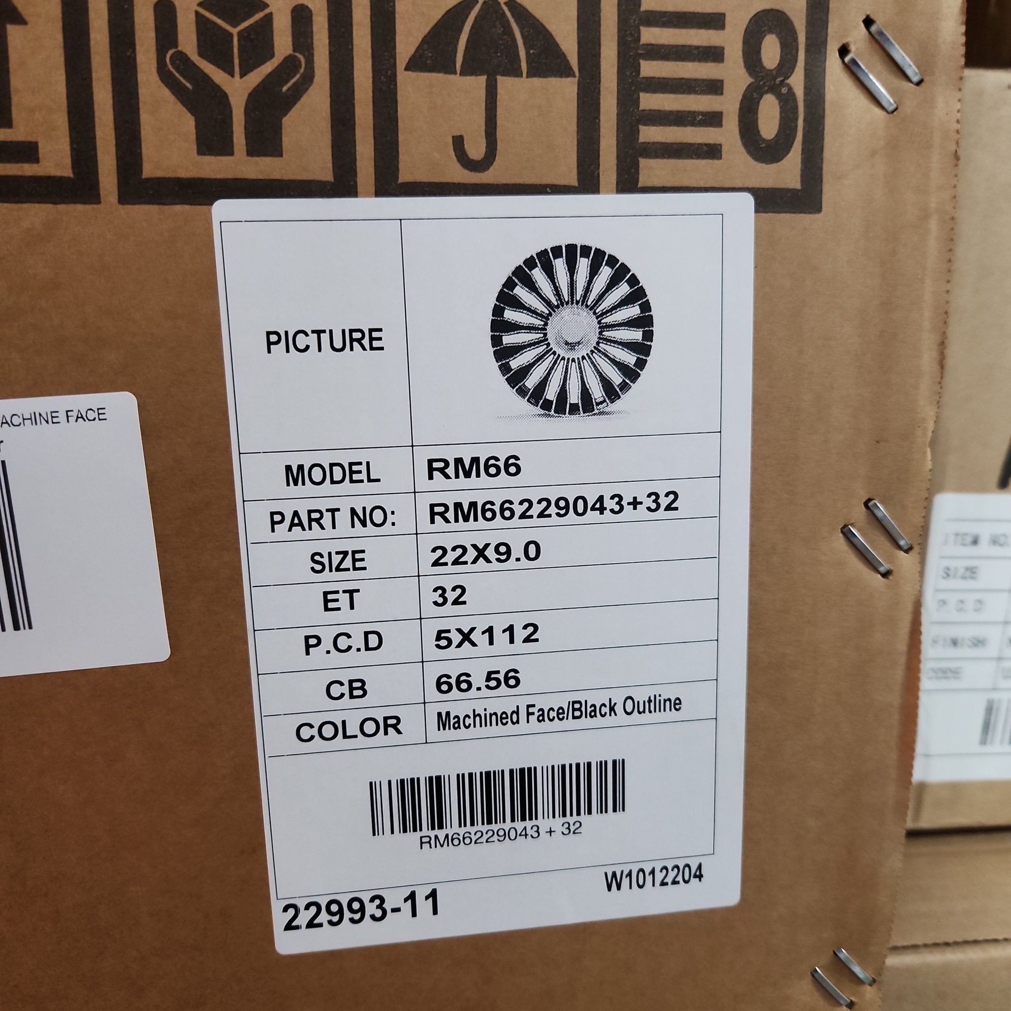 OE - 0313 - WHEELS 22x9 5X112 BLACK MACHINE FACE - Gun Hill Tire House (WTW - WHOLESALE TIRES & WHEELS)