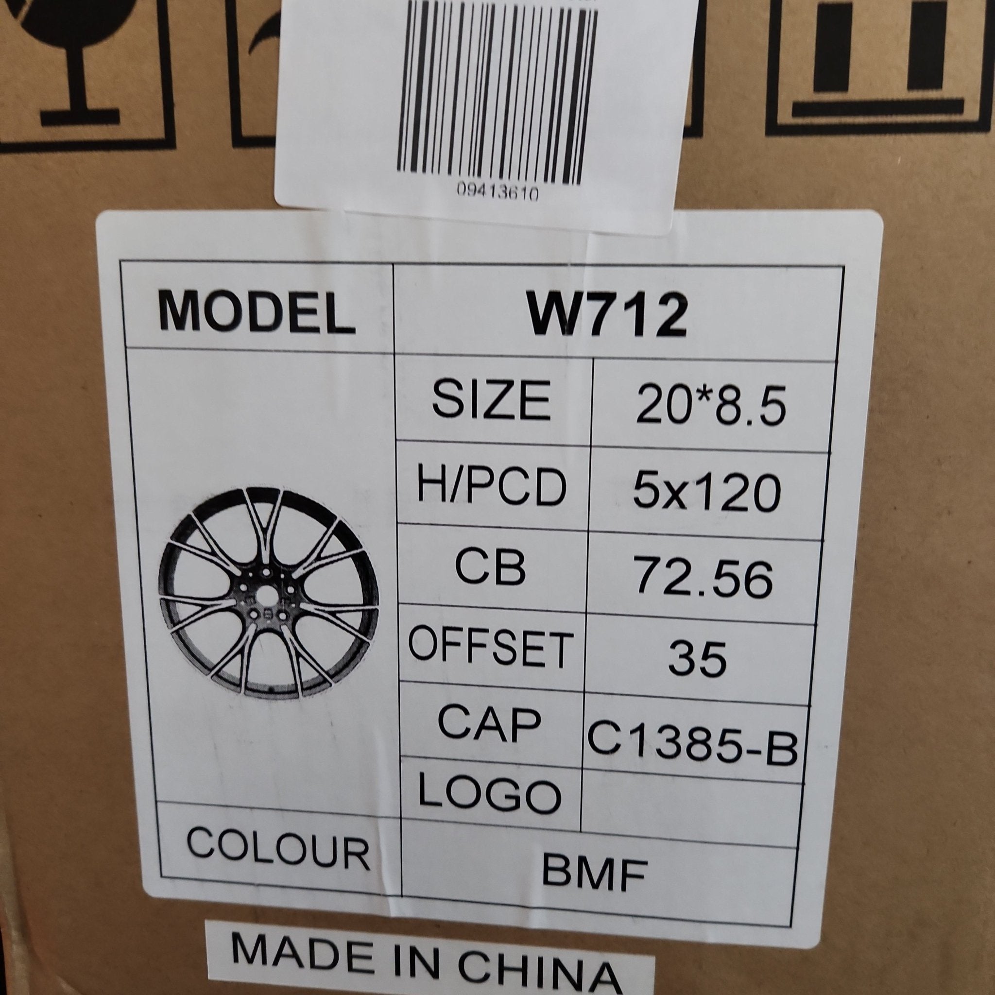 W712 20X8.5 5X120 BMF - Gun Hill Tire House (WTW - WHOLESALE TIRES & WHEELS)