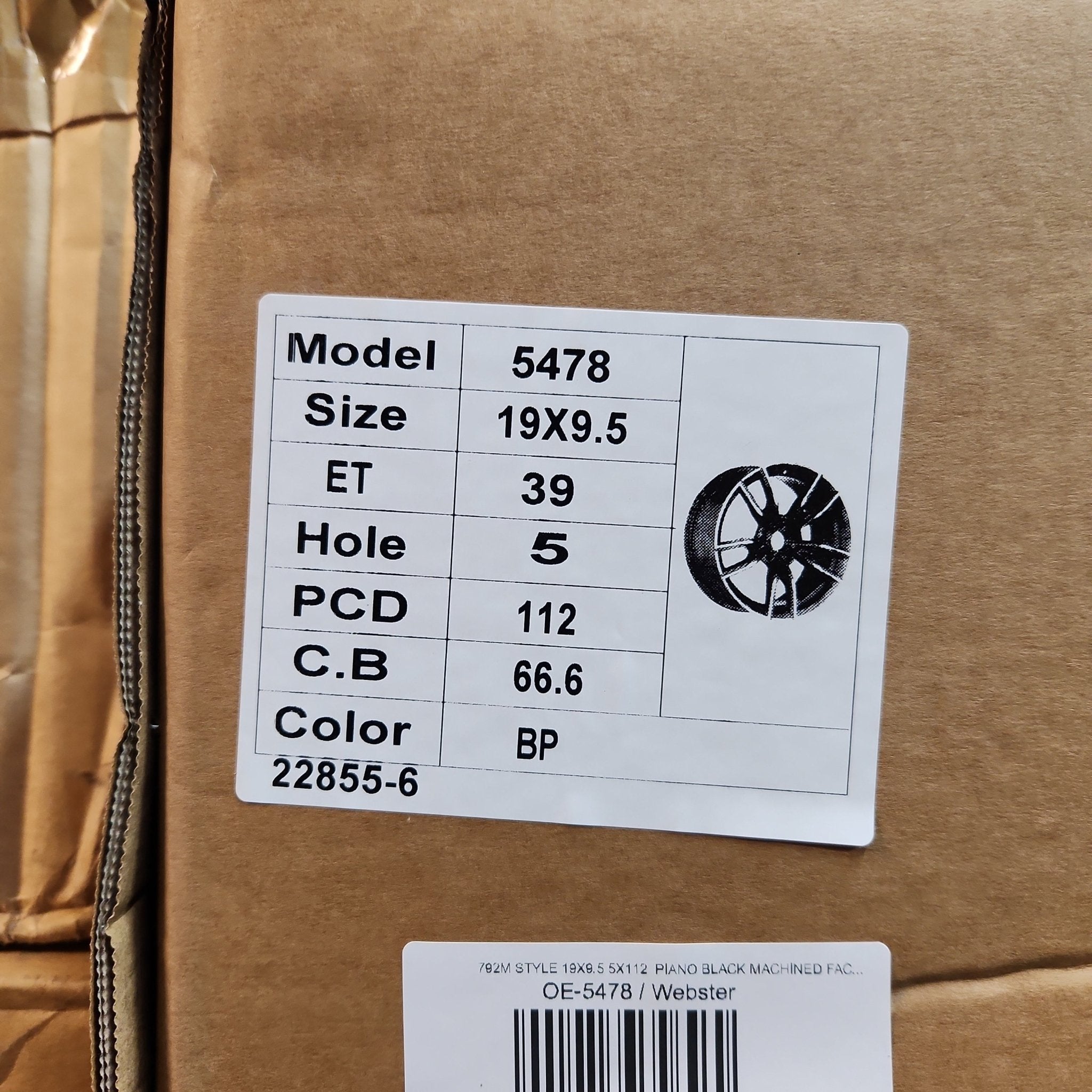 OE - 5478 792M STYLE 19X9.5 5X112 PIANO BLACK MACHINED FACE AND MACHINED LINE - Gun Hill Tire House (WTW - WHOLESALE TIRES & WHEELS)