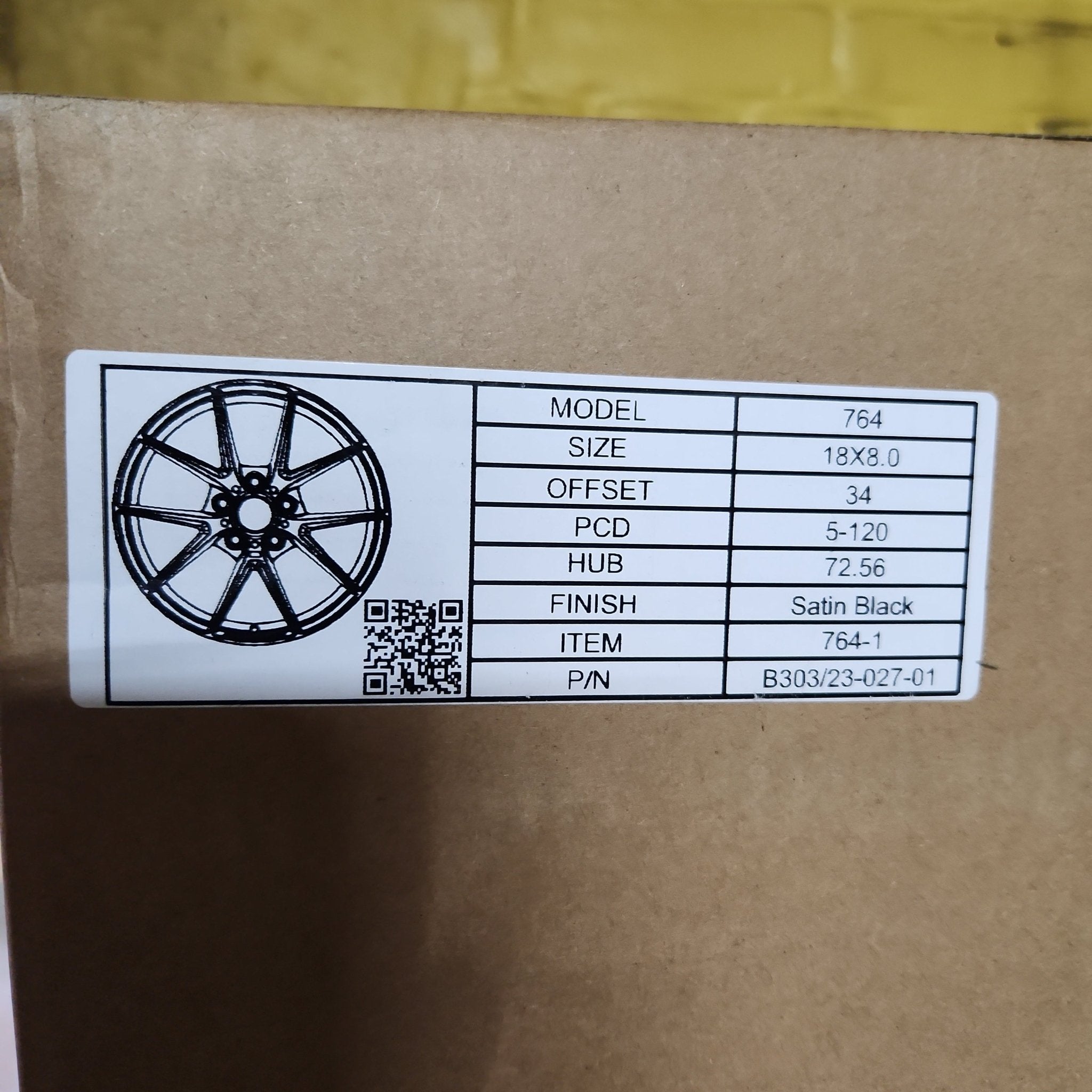 764 18X8.0 5X120 SATING BLACK - Gun Hill Tire House (WTW - WHOLESALE TIRES & WHEELS)