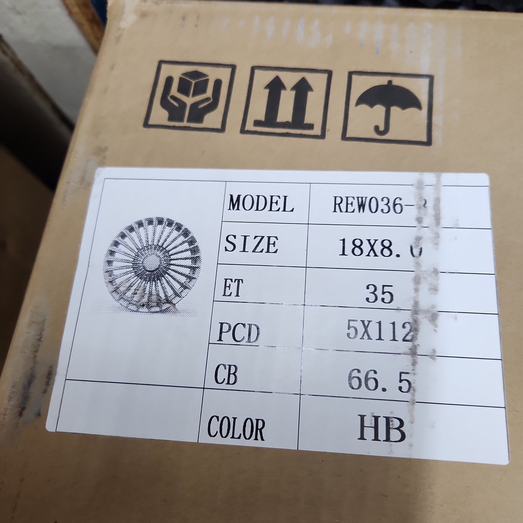 OE - REW036 18X8.0 5X112 HYPER BLACK - Gun Hill Tire House (WTW - WHOLESALE TIRES & WHEELS)