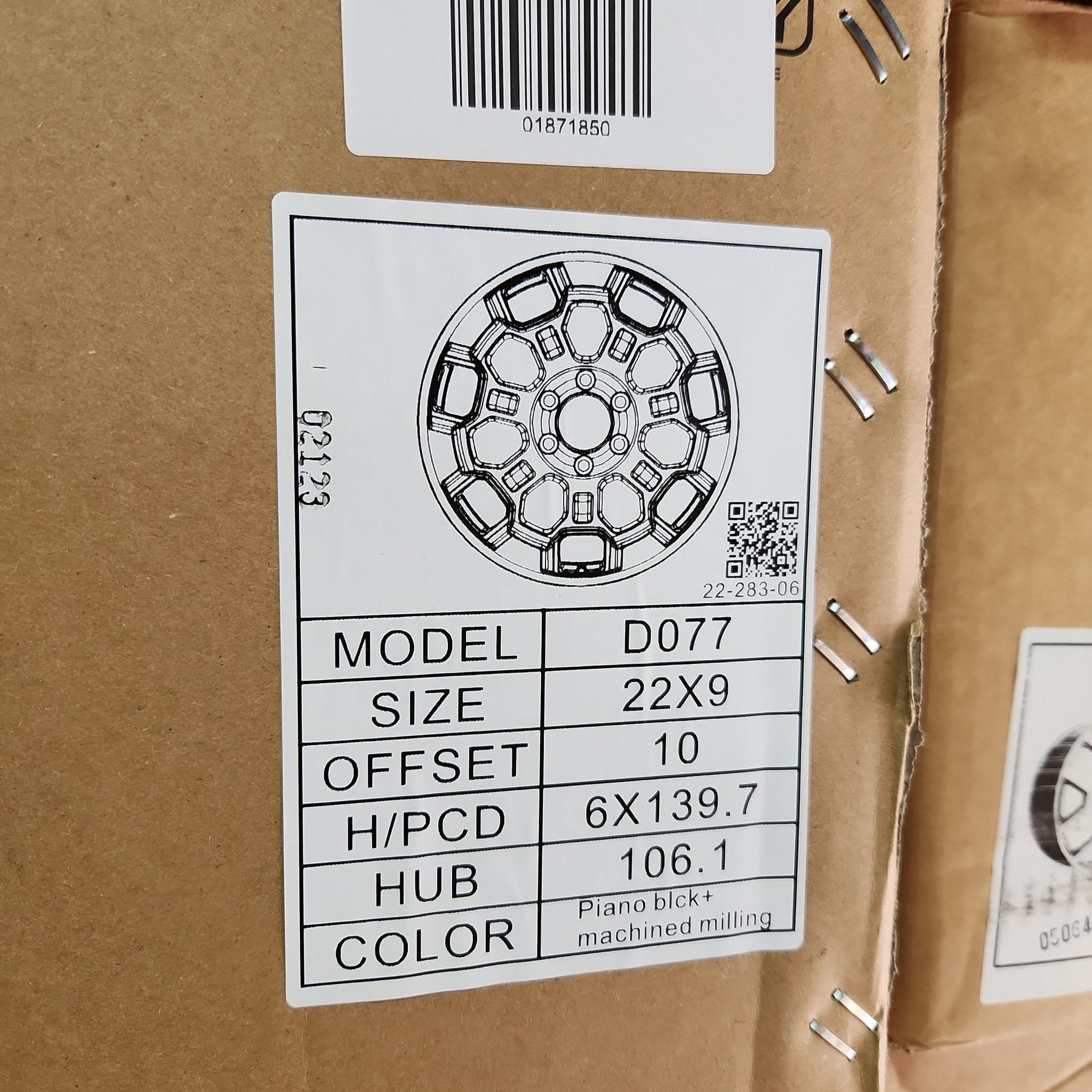 TRD 2022 AO9980 OFF ROAD 22X9 6X5.5 - @PIANO BLACK MILL FACE - Gun Hill Tire House (WTW - WHOLESALE TIRES & WHEELS)