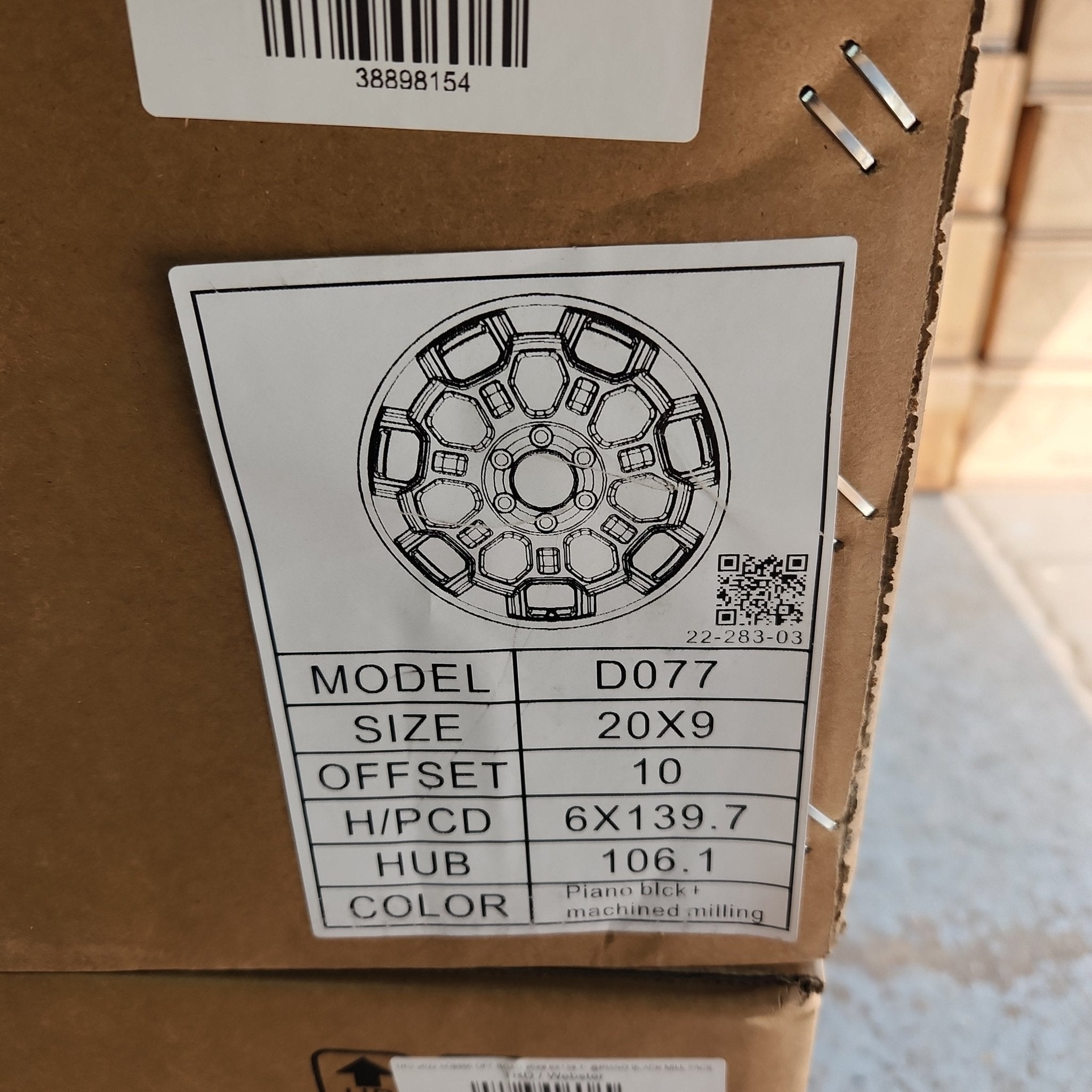 TRD 2022 AO9980 OFF ROAD 20X9 6X139.7 - @PIANO BLACK MILL FACE - Gun Hill Tire House (WTW - WHOLESALE TIRES & WHEELS)