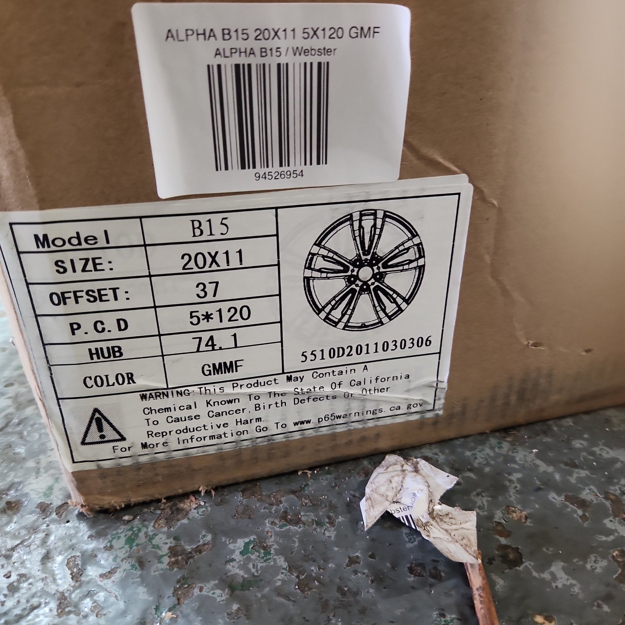 ALPHA B15 20X11 5X120 GMF - Gun Hill Tire House (WTW - WHOLESALE TIRES & WHEELS)