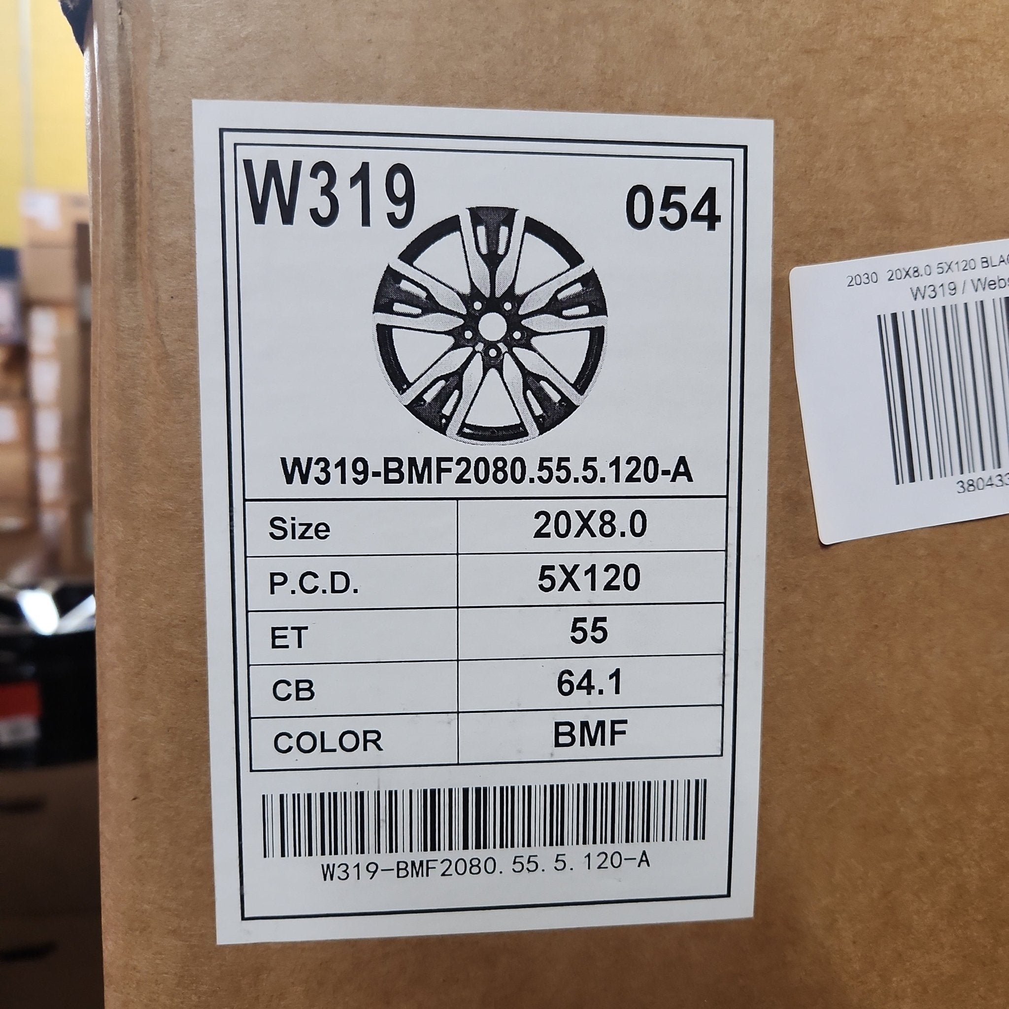 W319 D2030 20x8.0 5x120 BLACK MACHINED FACE - Gun Hill Tire House (WTW - WHOLESALE TIRES & WHEELS)