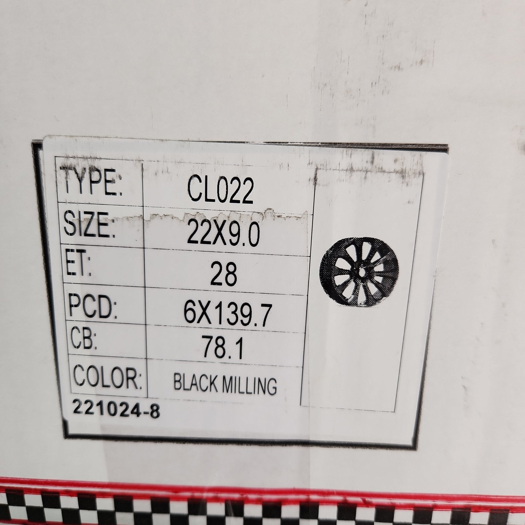 OE - 1109 SILVERADO REP CL022 22X9.0 6X139.7 PBMF - Gun Hill Tire House (WTW - WHOLESALE TIRES & WHEELS)