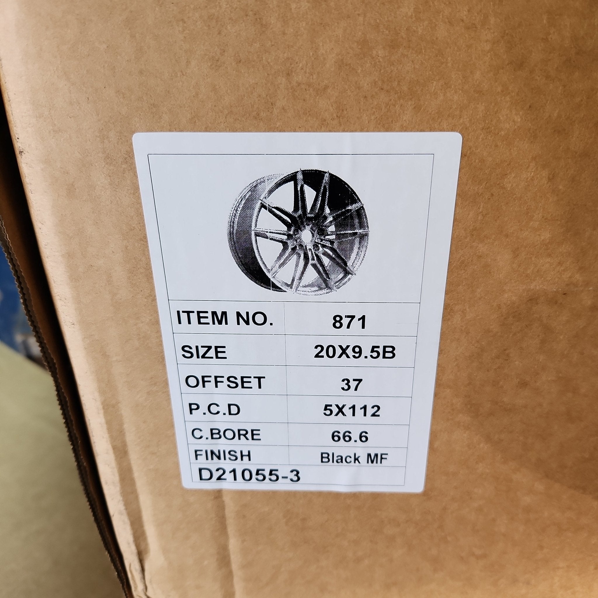 WHEELS - 871 20x9.5 5x112 black MACHINED FACE - Gun Hill Tire House (WTW - WHOLESALE TIRES & WHEELS)