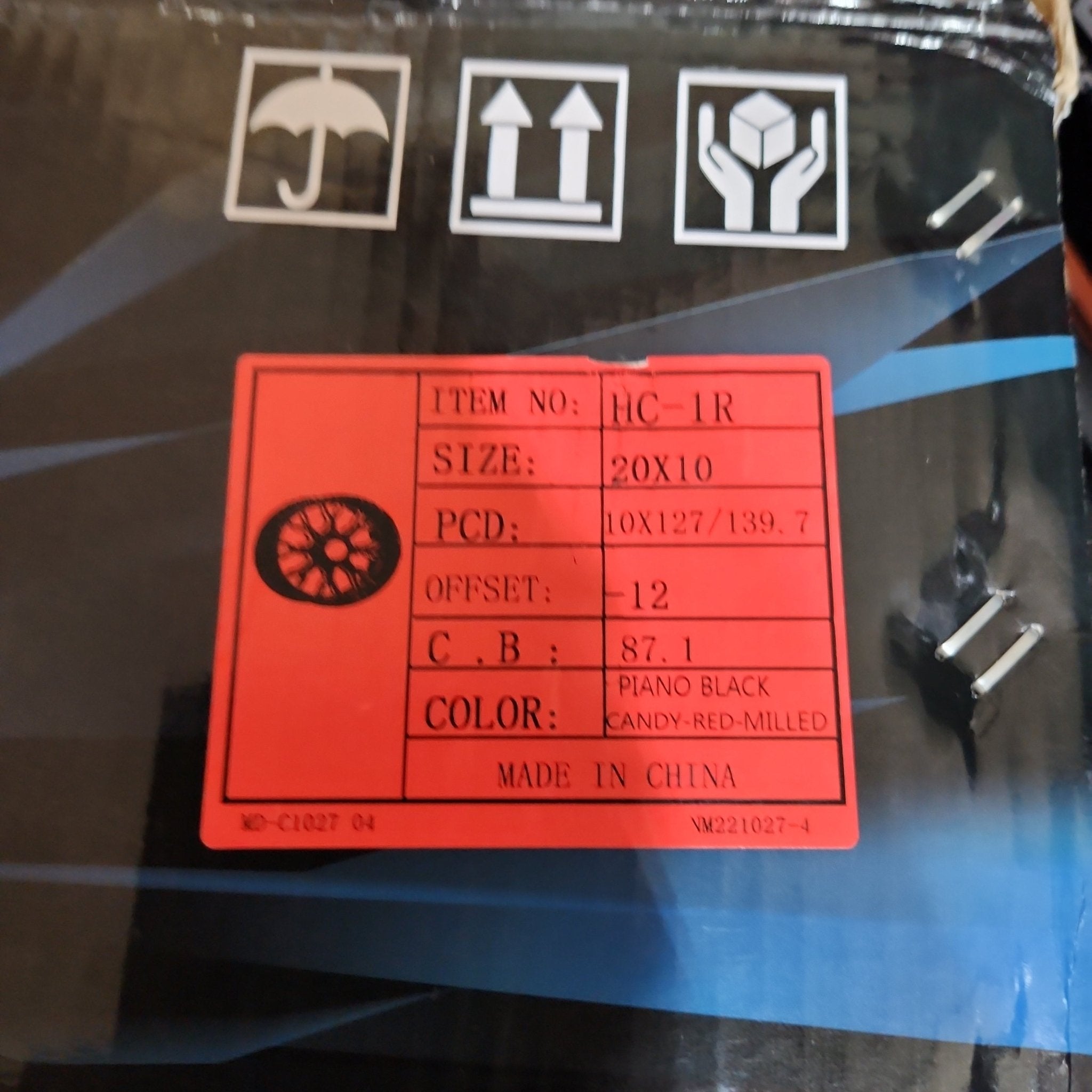 HELIUM HC - 1 - RM 20X10 5X127 5X139.7 PIANO BLACK W CANDY RED MILLING - Gun Hill Tire House (WTW - WHOLESALE TIRES & WHEELS)
