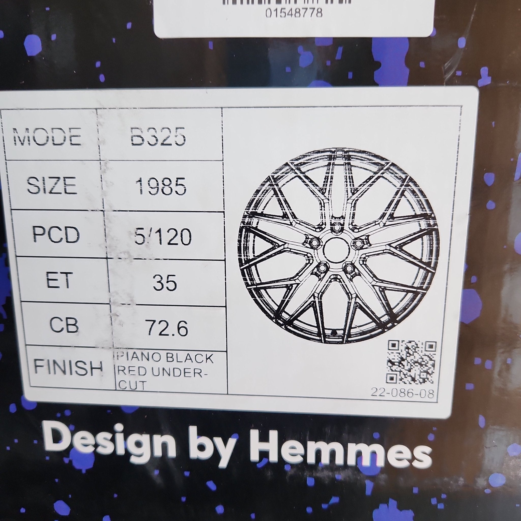 PARAGON B325 19X8.5 5X120 @PIANO BLACK WITH RED UNDERCUT - Gun Hill Tire House (WTW - WHOLESALE TIRES & WHEELS)