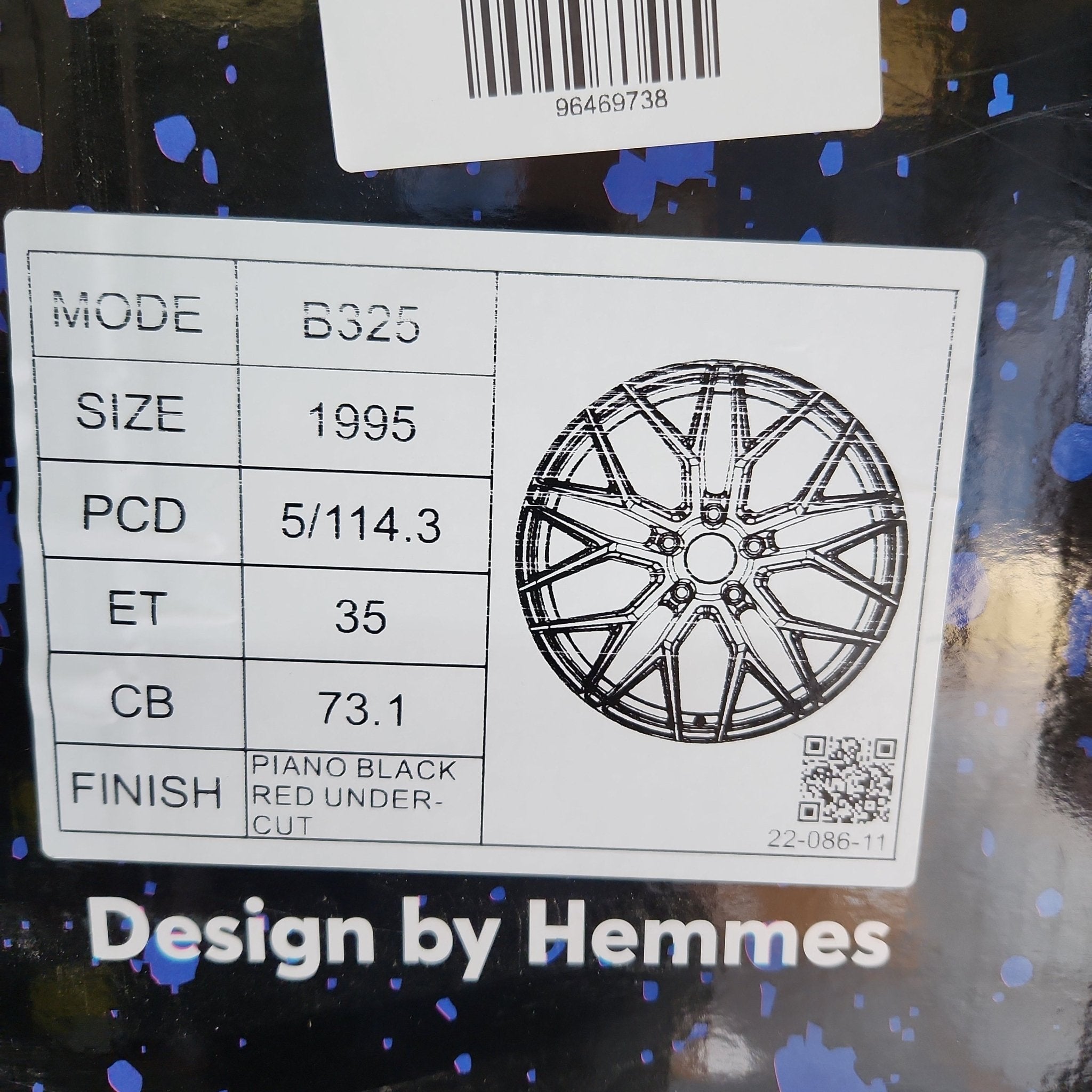 PARAGON B325 19X9.5 5X114.3 @PIANO BLACK WITH RED UNDERCUT - Gun Hill Tire House (WTW - WHOLESALE TIRES & WHEELS)