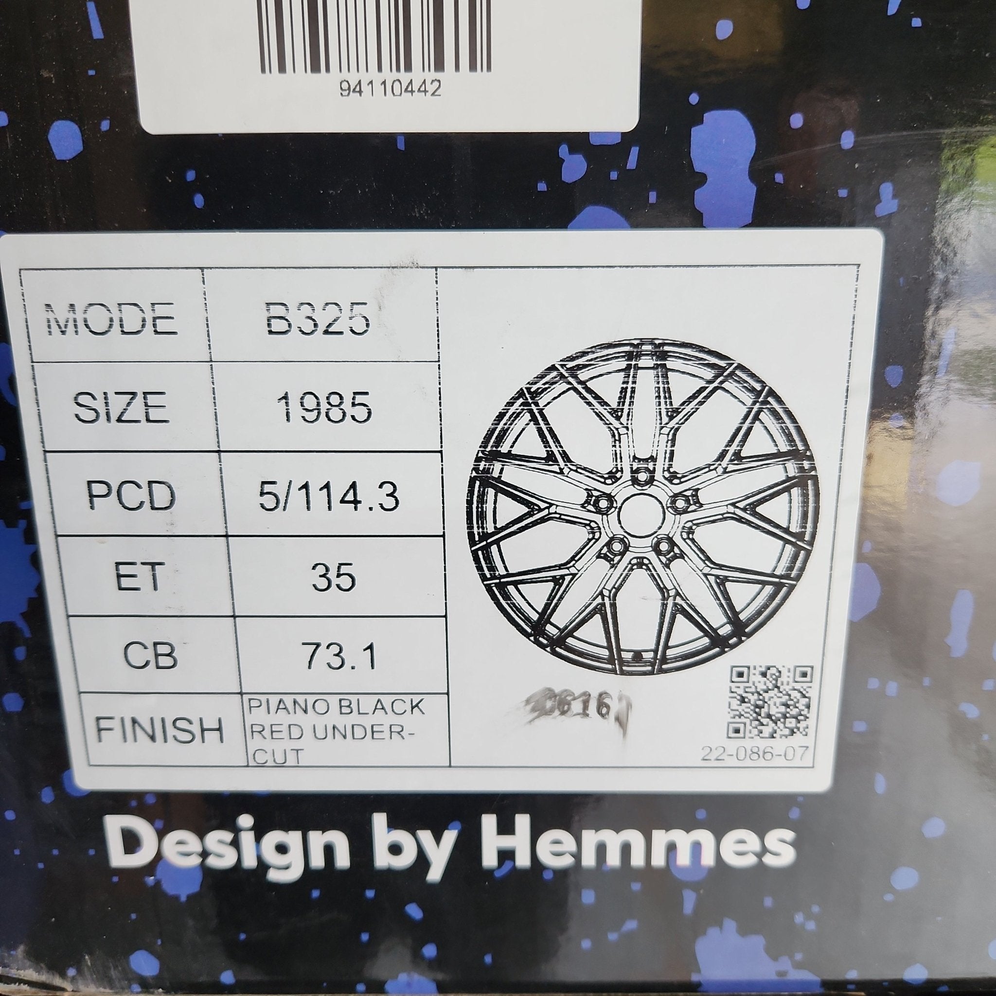 PARAGON B325 19X8.5 5X114.3 @PIANO BLACK WITH RED UNDERCUT - Gun Hill Tire House (WTW - WHOLESALE TIRES & WHEELS)