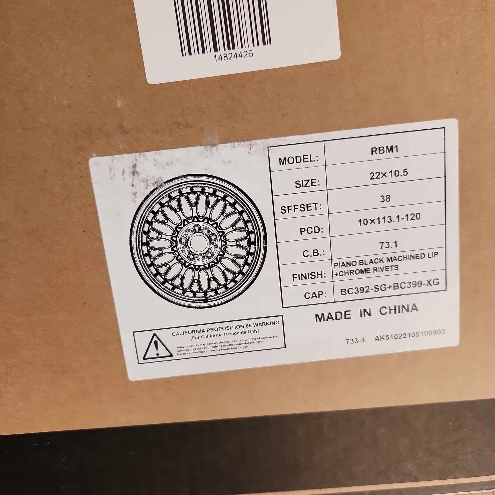 RBM1 22x10.5 5x112 5x114.3 5x120 GLOSS BLACK MACHINED LIP CHROME RIVETS - Gun Hill Tire House (WTW - WHOLESALE TIRES & WHEELS)