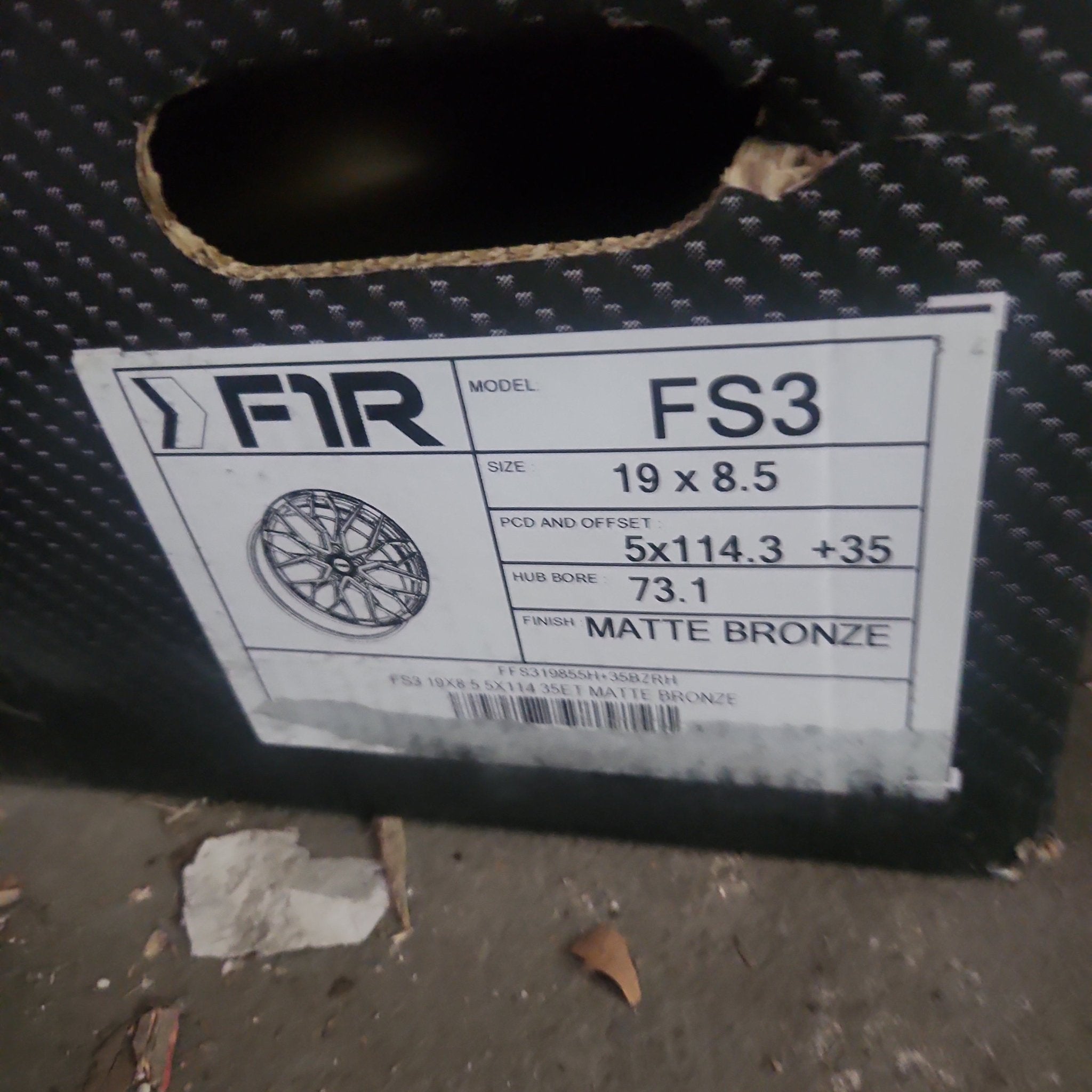 FS3 19X8.5 5X114 MATTE BRONZE - Gun Hill Tire House (WTW - WHOLESALE TIRES & WHEELS)