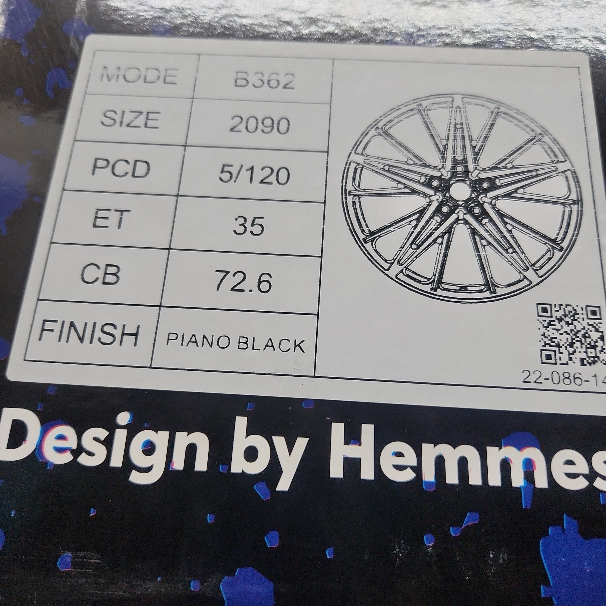 PARAGON B362 20X9.0 5X120 PIANO BLACK - Gun Hill Tire House (WTW - WHOLESALE TIRES & WHEELS)