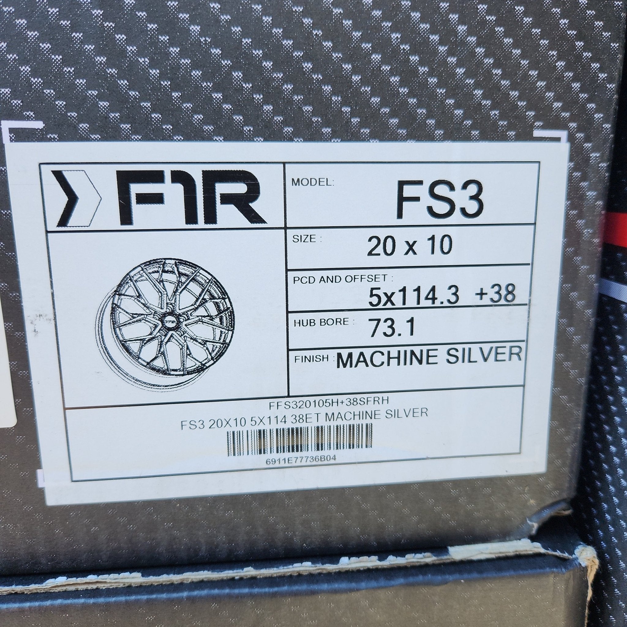 FS3 20x10 5X114.3 MACHINE SILVER - Gun Hill Tire House (WTW - WHOLESALE TIRES & WHEELS)