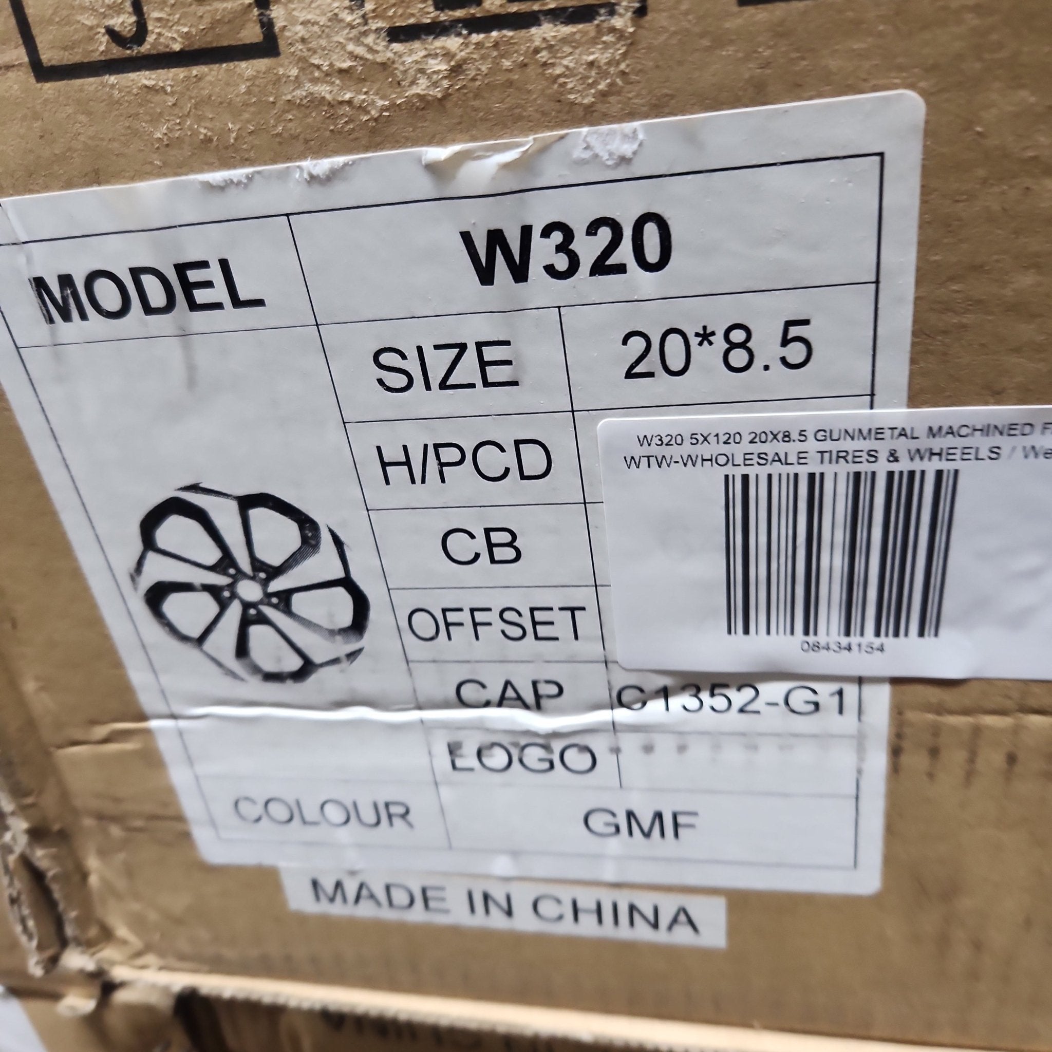 W320 5X120 20X8.5 GUNMETAL MACHINED FACE - Gun Hill Tire House (WTW - WHOLESALE TIRES & WHEELS)