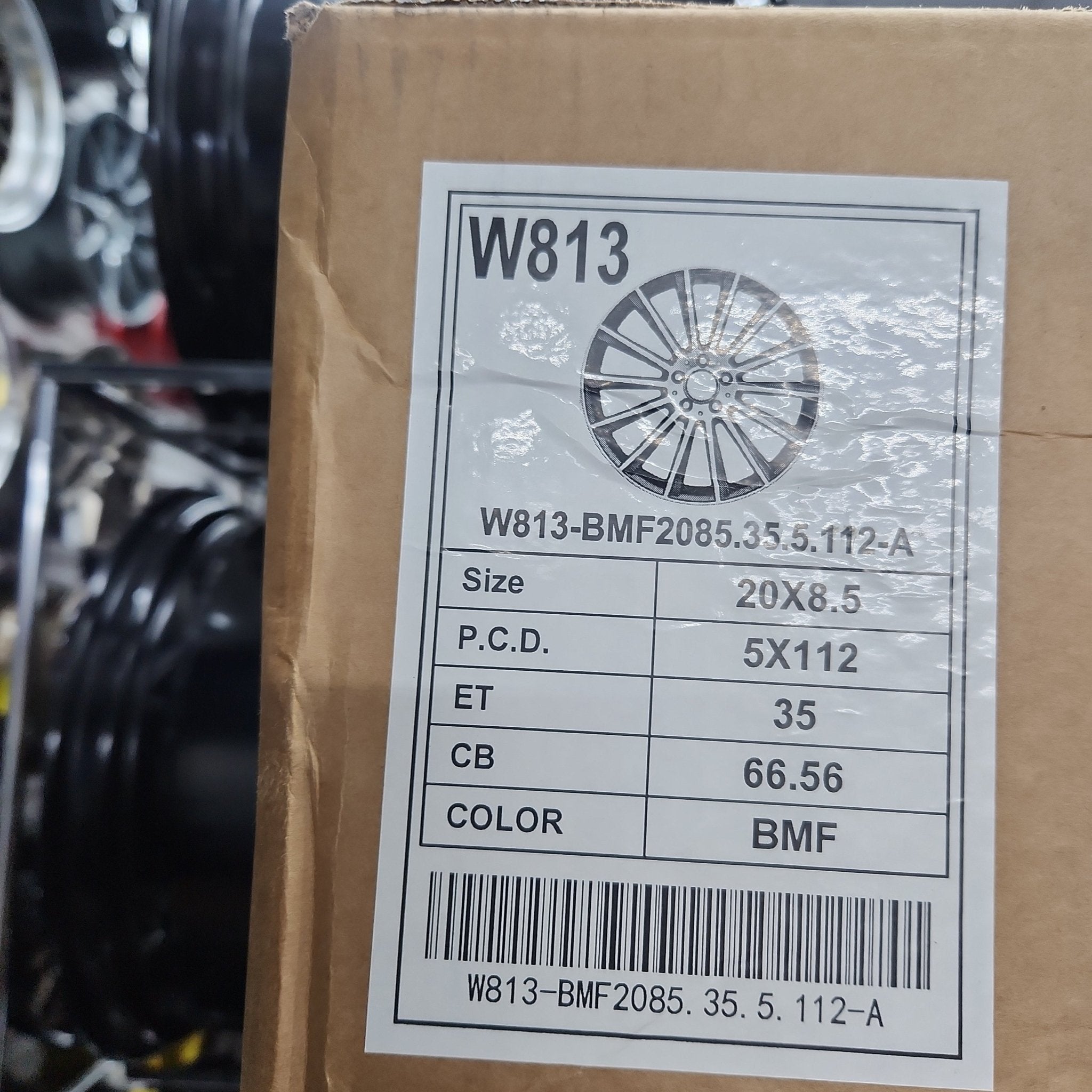 W813 20X8.5 5X112 BLACK MACHINED FACE - Gun Hill Tire House (WTW - WHOLESALE TIRES & WHEELS)