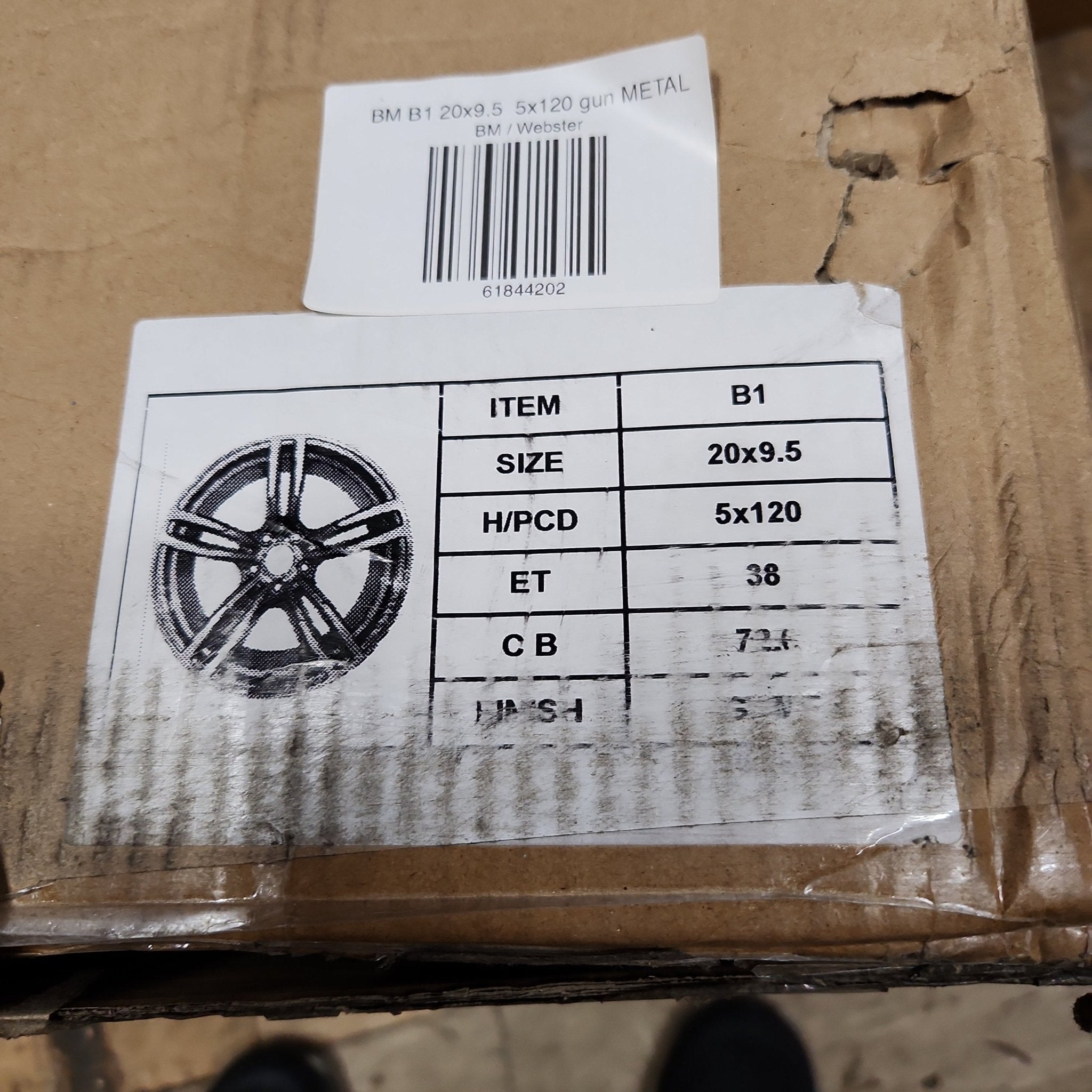 WHEELS B1 20x9.5 5x120 GUN METAL - Gun Hill Tire House (WTW - WHOLESALE TIRES & WHEELS)