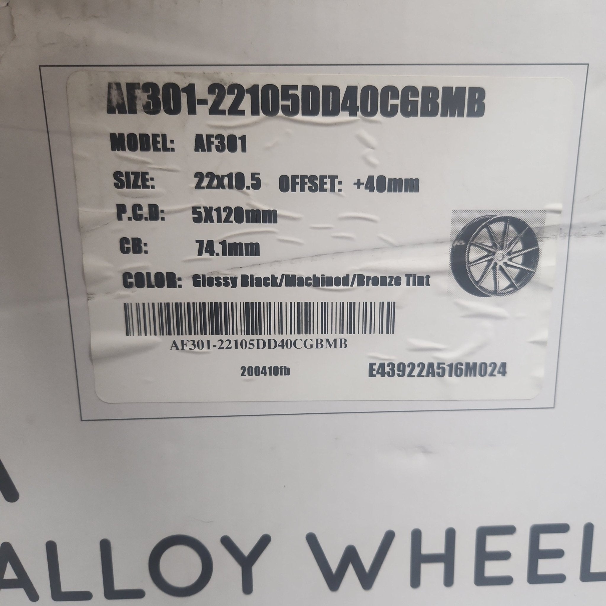 ALFINA AF301 22X10.5 5X120 GBM BRONZE TINT - Gun Hill Tire House (WTW - WHOLESALE TIRES & WHEELS)