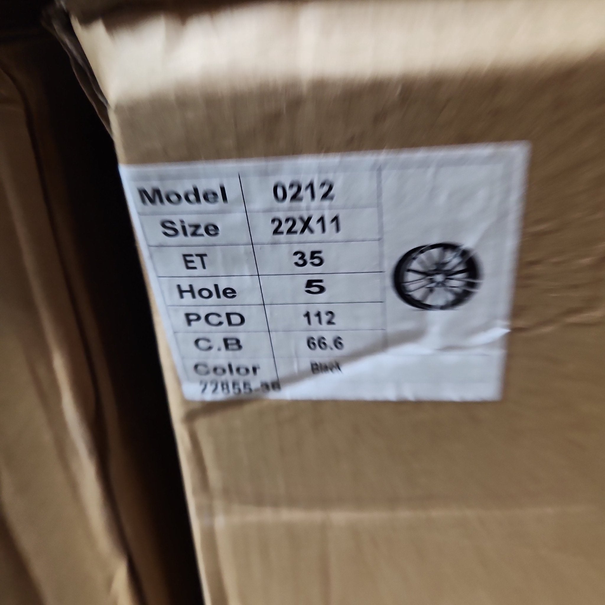 OE - 797 0212 742M 22X10 5X112 GLOSS BLACK - Gun Hill Tire House (WTW - WHOLESALE TIRES & WHEELS)