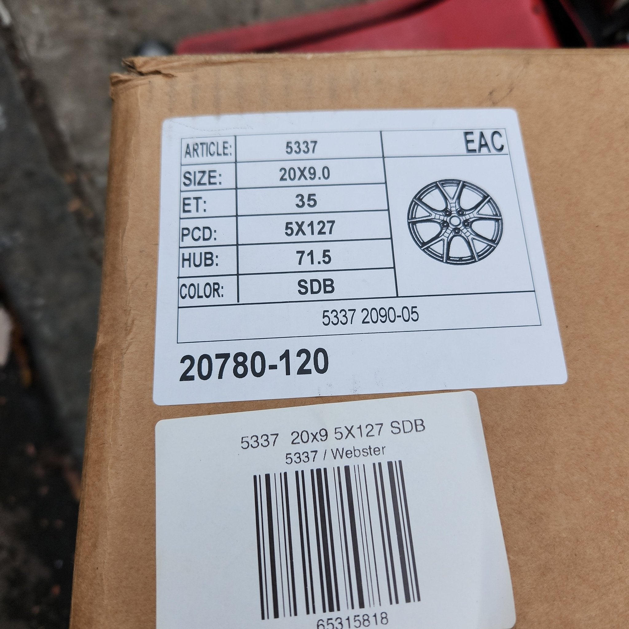 5337 20x9 5X127 SDB SATIN BLACK - Gun Hill Tire House (WTW - WHOLESALE TIRES & WHEELS)