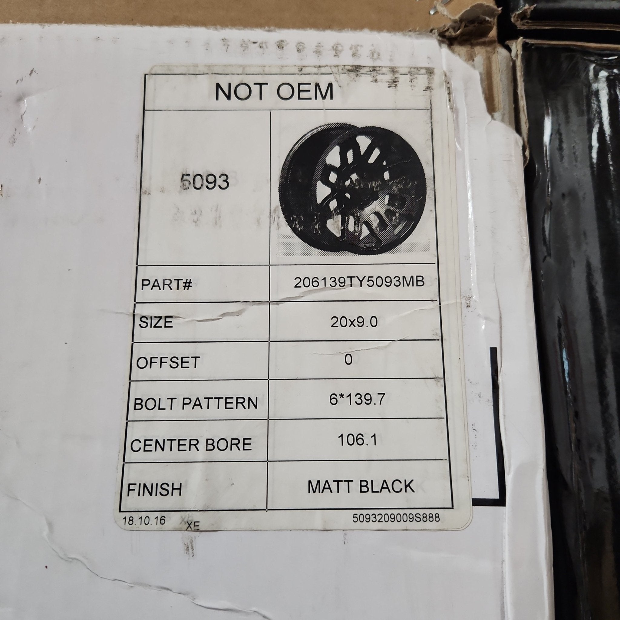 FSW 5093 20X9 6X5.5 MATTE BLACK - Gun Hill Tire House (WTW - WHOLESALE TIRES & WHEELS)