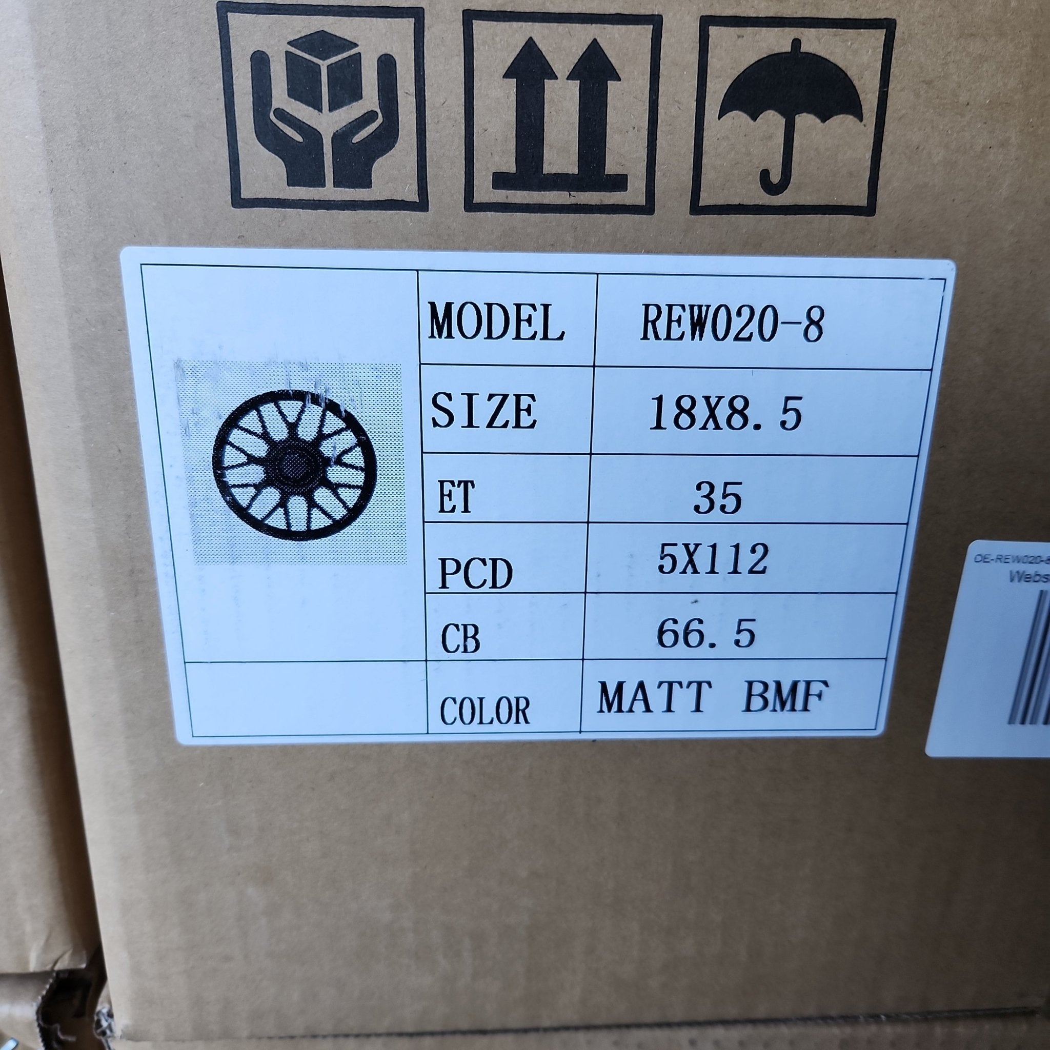 OE - REW020 - 8 18x8.5 5x112 MATTE BLACK MACHINED RING - Gun Hill Tire House (WTW - WHOLESALE TIRES & WHEELS)