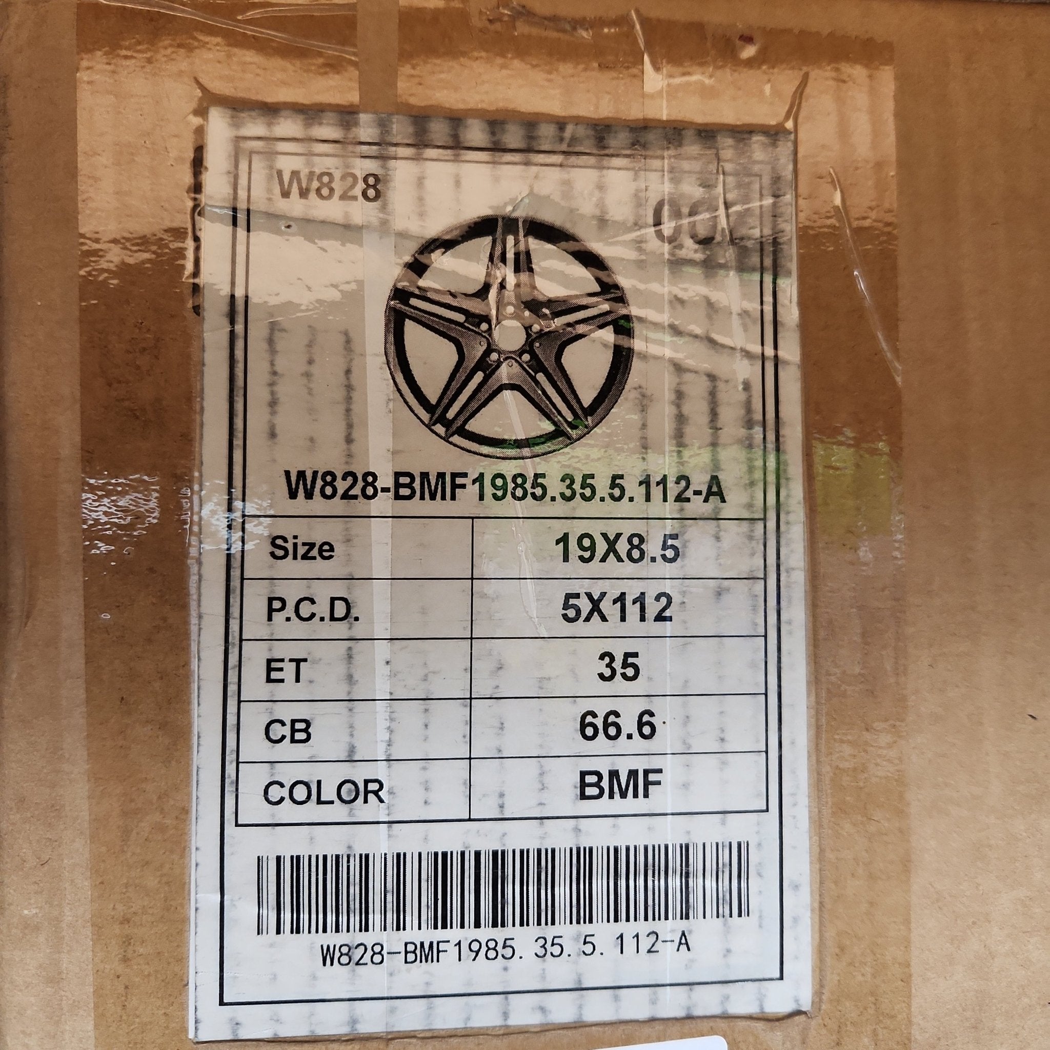 W828 19X8.5 5X112 BLACK MACHINE FACE - Gun Hill Tire House (WTW - WHOLESALE TIRES & WHEELS)