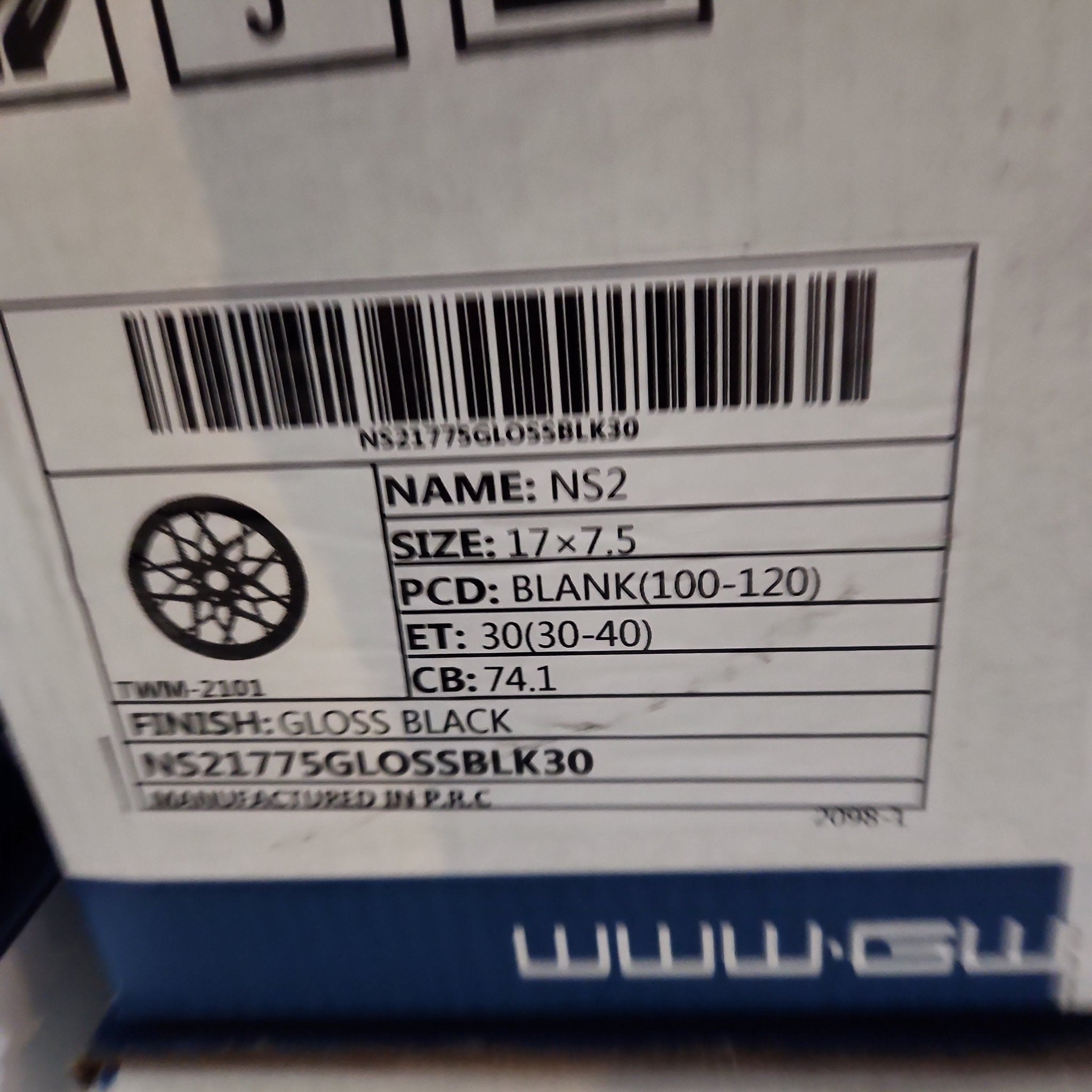 GWG NS2 17x7.5 5x114.3 GLOSS BLACK - Gun Hill Tire House (WTW - WHOLESALE TIRES & WHEELS)