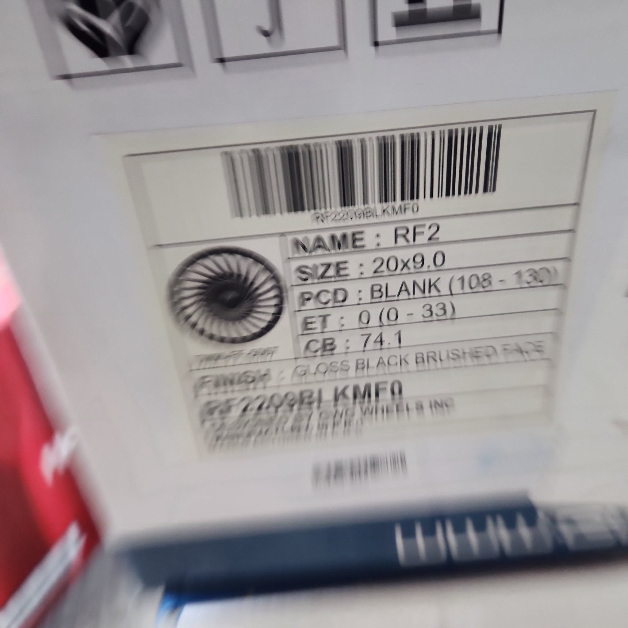 GWG RF2 20x9.0 5X114.3 GLOSS BLACK BRUSHED FACE - Gun Hill Tire House (WTW - WHOLESALE TIRES & WHEELS)