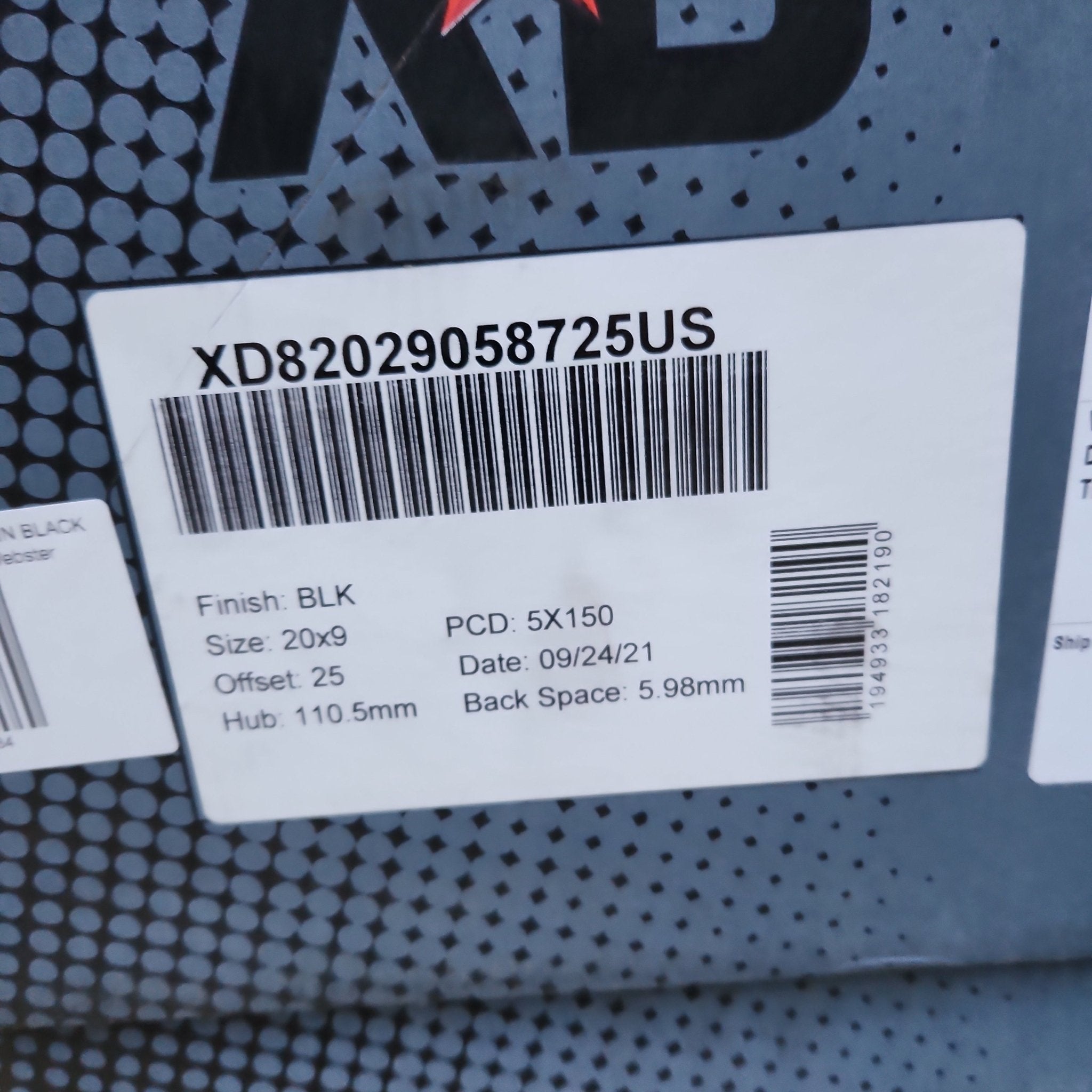 XD820 20x9 5x150 SATIN BLACK - Gun Hill Tire House (WTW - WHOLESALE TIRES & WHEELS)