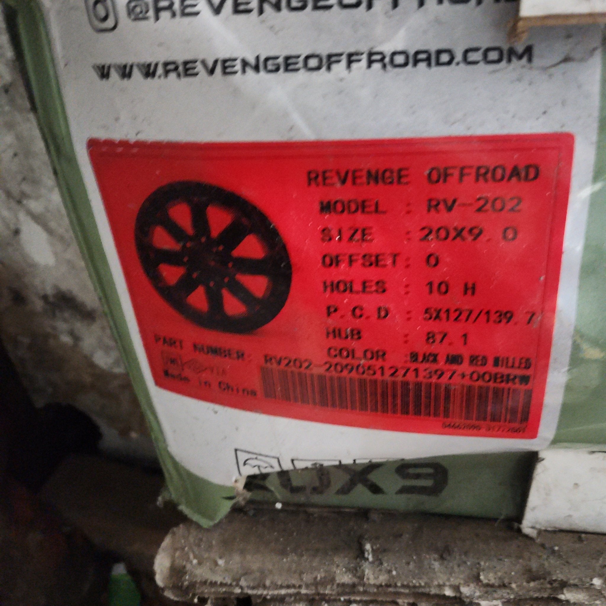 REVENGE RV - 202 20X9.0 5x127 - 5x139.7 BLACK AND RED MILLED - Gun Hill Tire House (WTW - WHOLESALE TIRES & WHEELS)