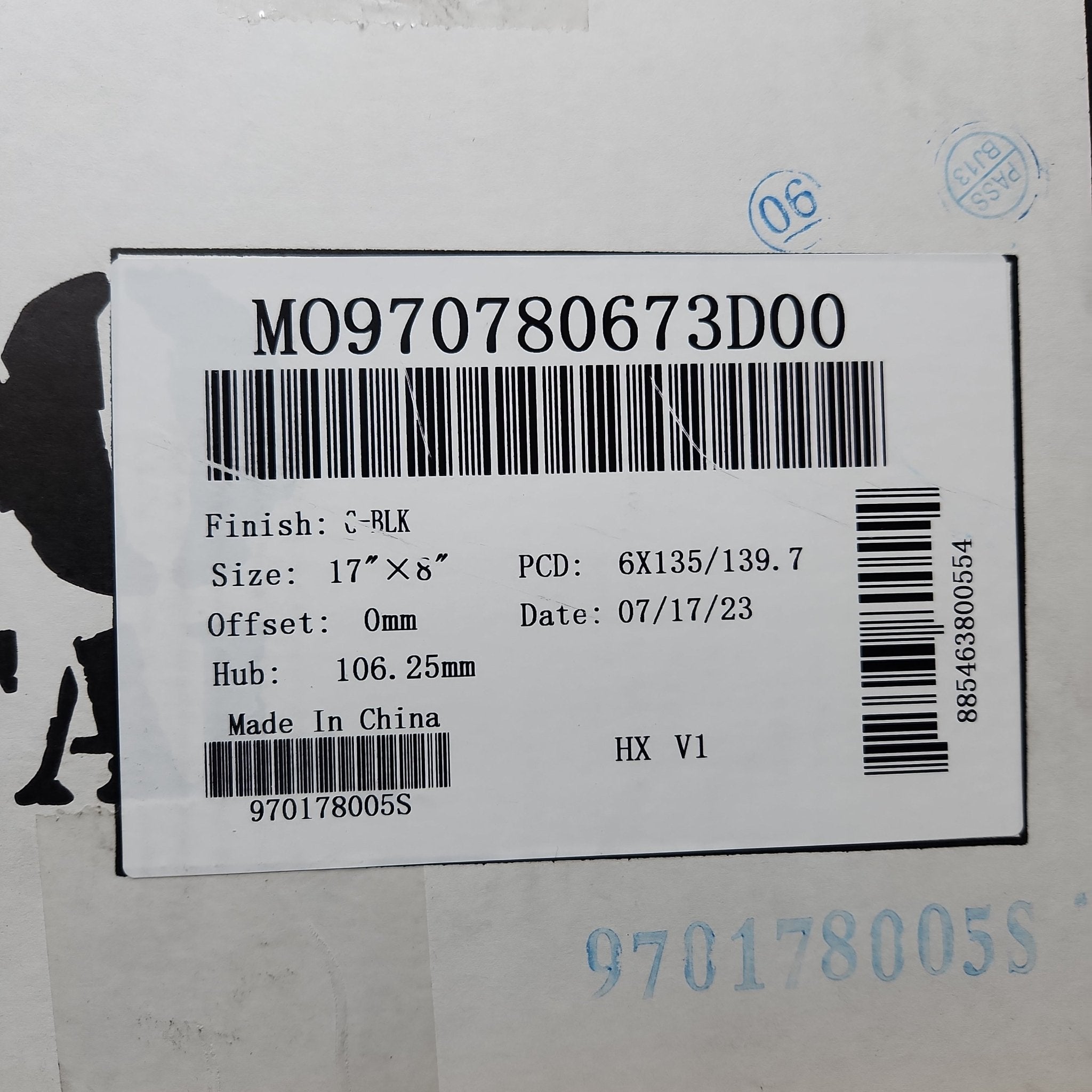 MO970 17x8 6x135 6x139.7 GLOSS BLACK - Gun Hill Tire House (WTW - WHOLESALE TIRES & WHEELS)