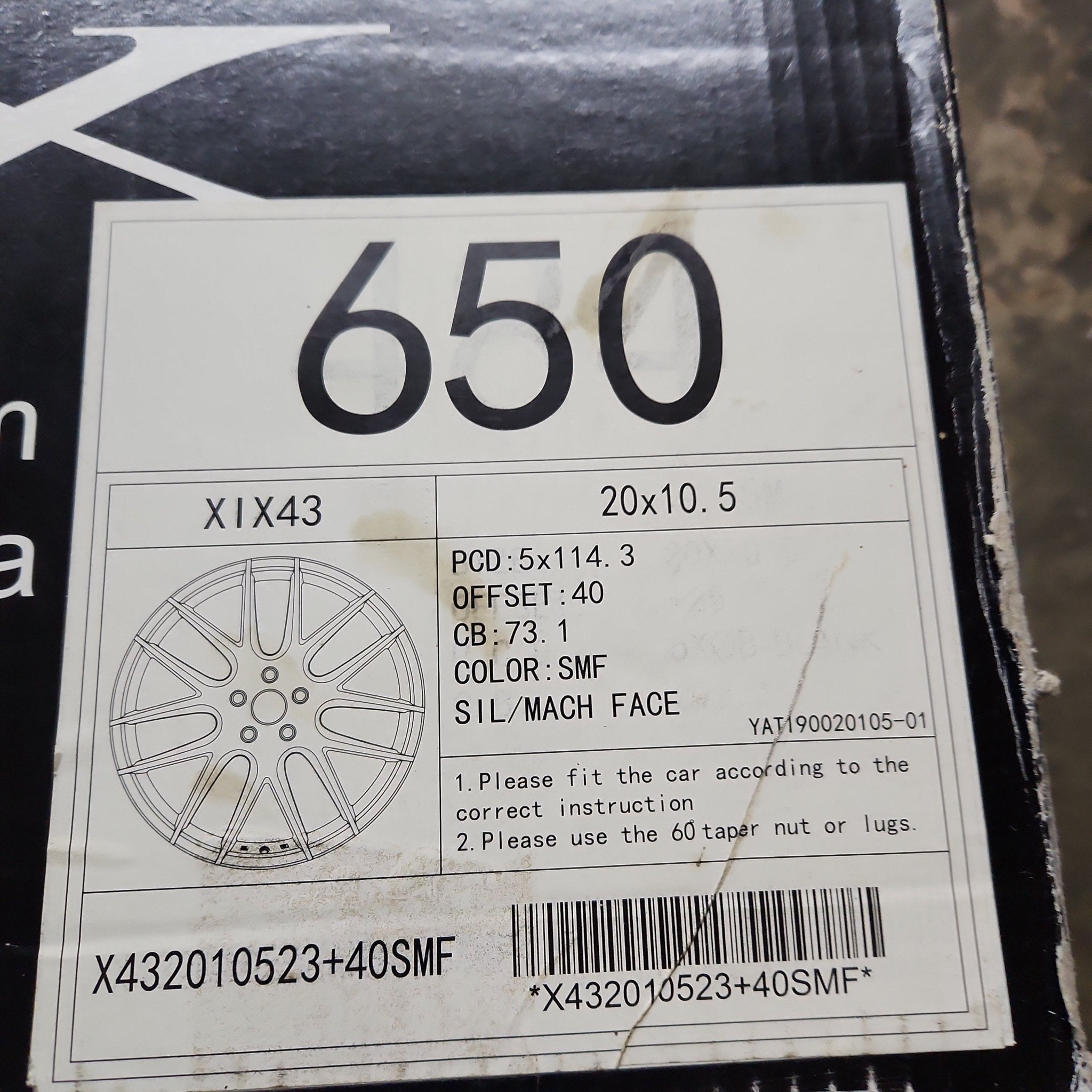 XIX X43 20X10.5 5X4.5 SILVER MACHINE FACE - Gun Hill Tire House (WTW - WHOLESALE TIRES & WHEELS)