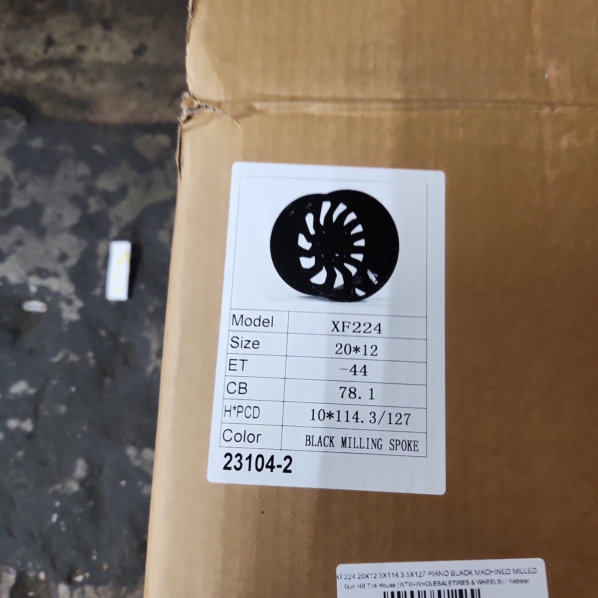 XF224 20X12 5X114.3 5X127 PIANO BLACK MACHINED MILLED - Gun Hill Tire House (WTW - WHOLESALE TIRES & WHEELS)