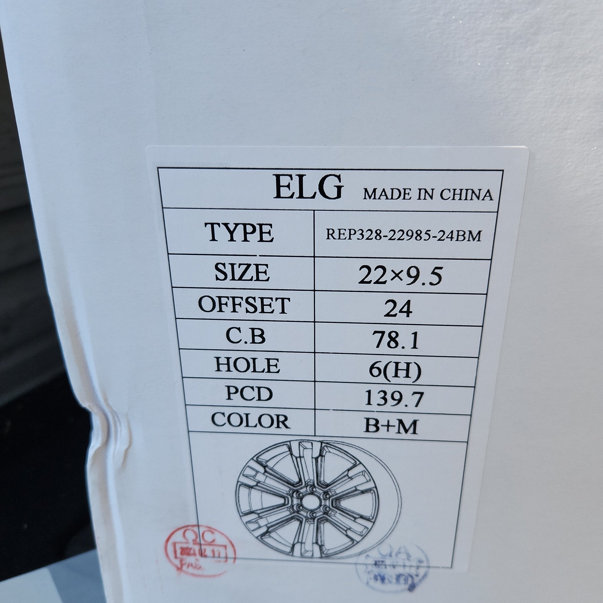 REP328 22X9.5 6X139.7 BLACK MACHINE FACE - Gun Hill Tire House (WTW - WHOLESALE TIRES & WHEELS)