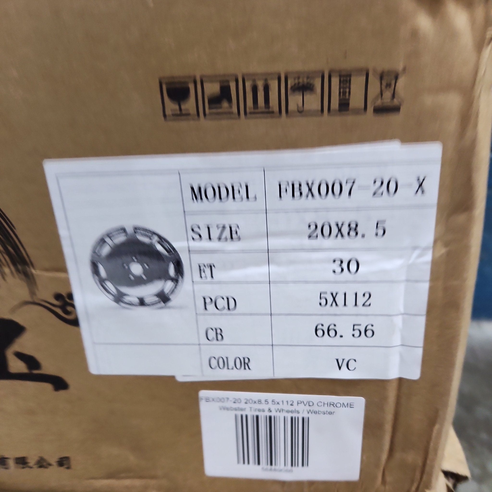 FBX007 - 20 20x8.5 5x112 PVD CHROME - Gun Hill Tire House (WTW - WHOLESALE TIRES & WHEELS)