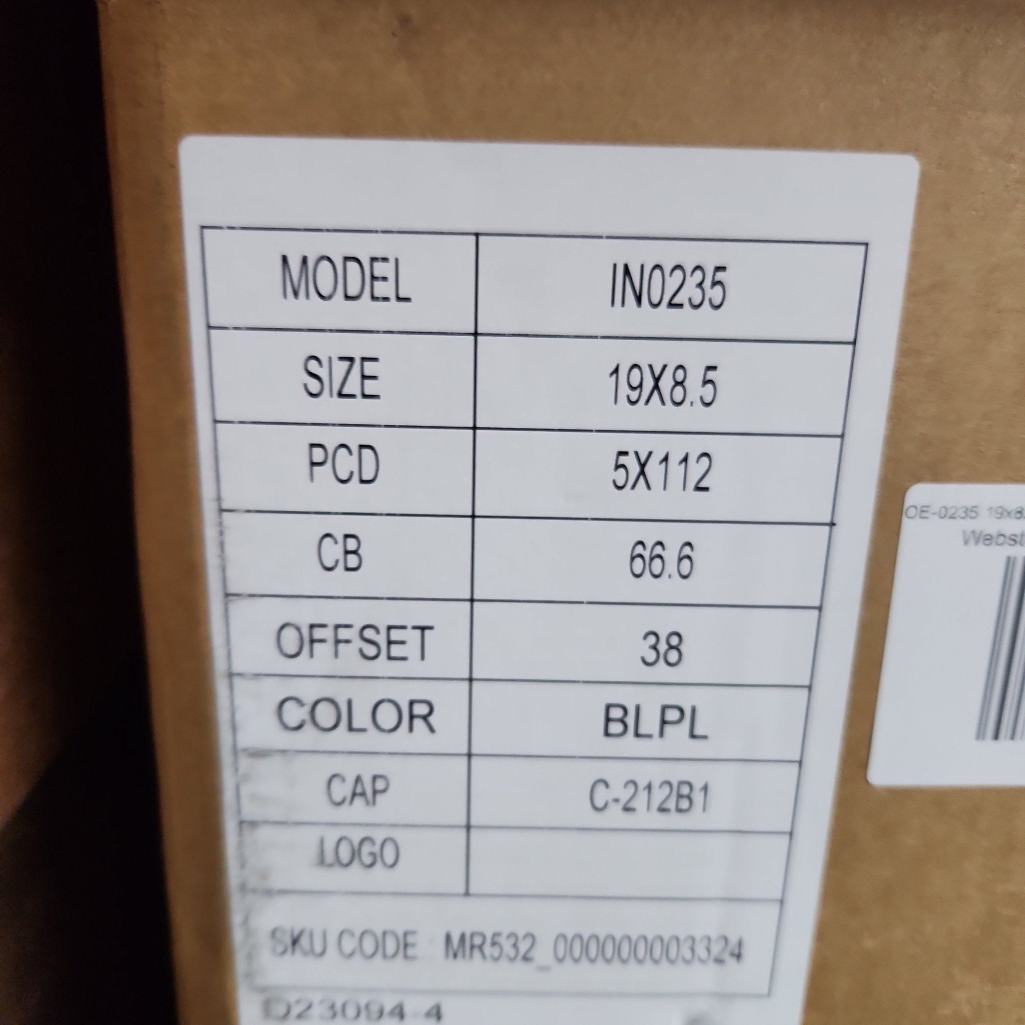 OE - 0235 19x8.5 5x112 GLOSS BLACK MACHINED LIPS - Gun Hill Tire House (WTW - WHOLESALE TIRES & WHEELS)