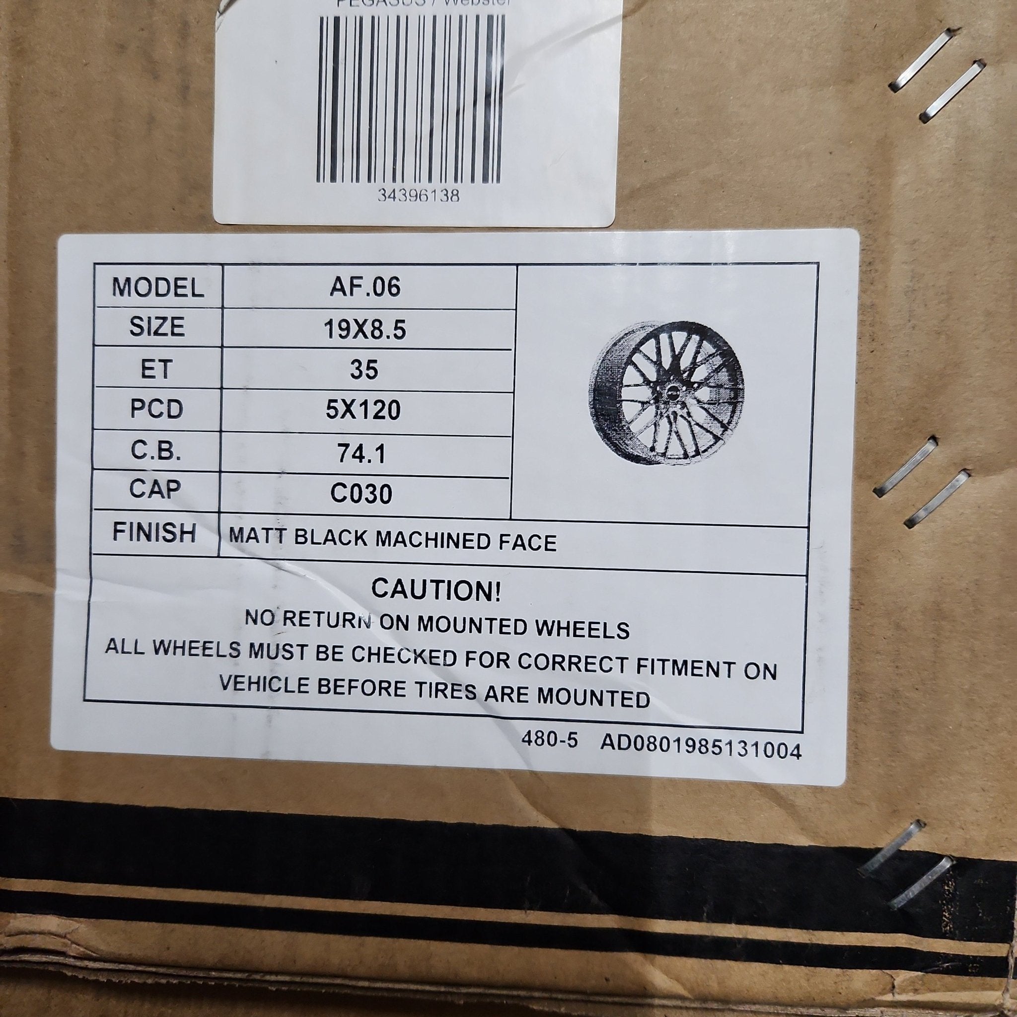 PEGASUS AF06 19X8.5 5X120 MBMF - Gun Hill Tire House (WTW - WHOLESALE TIRES & WHEELS)