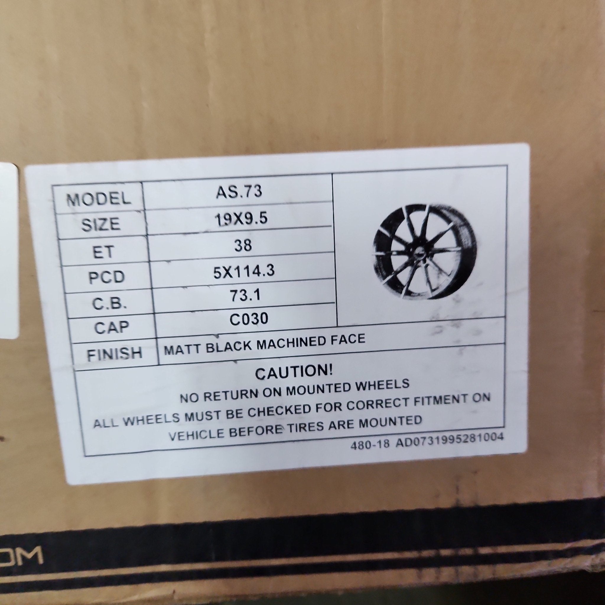 PEGASUS AS73 5x4.5 19x9.5 MATT BLACK MACHINE FACE - Gun Hill Tire House (WTW - WHOLESALE TIRES & WHEELS)