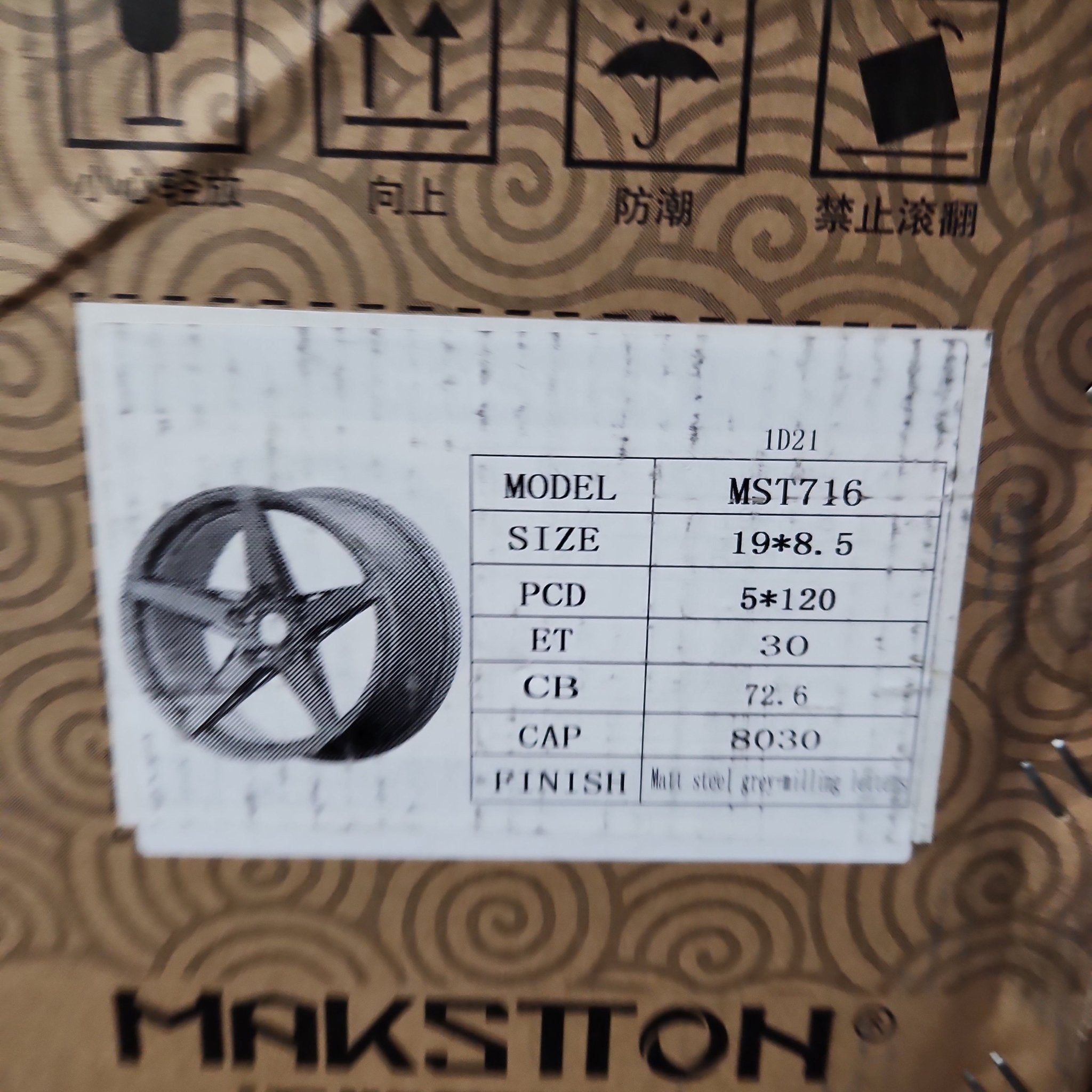 MAKSTTON MST 716 19X8.5 5X120 - Gun Hill Tire House (WTW - WHOLESALE TIRES & WHEELS)