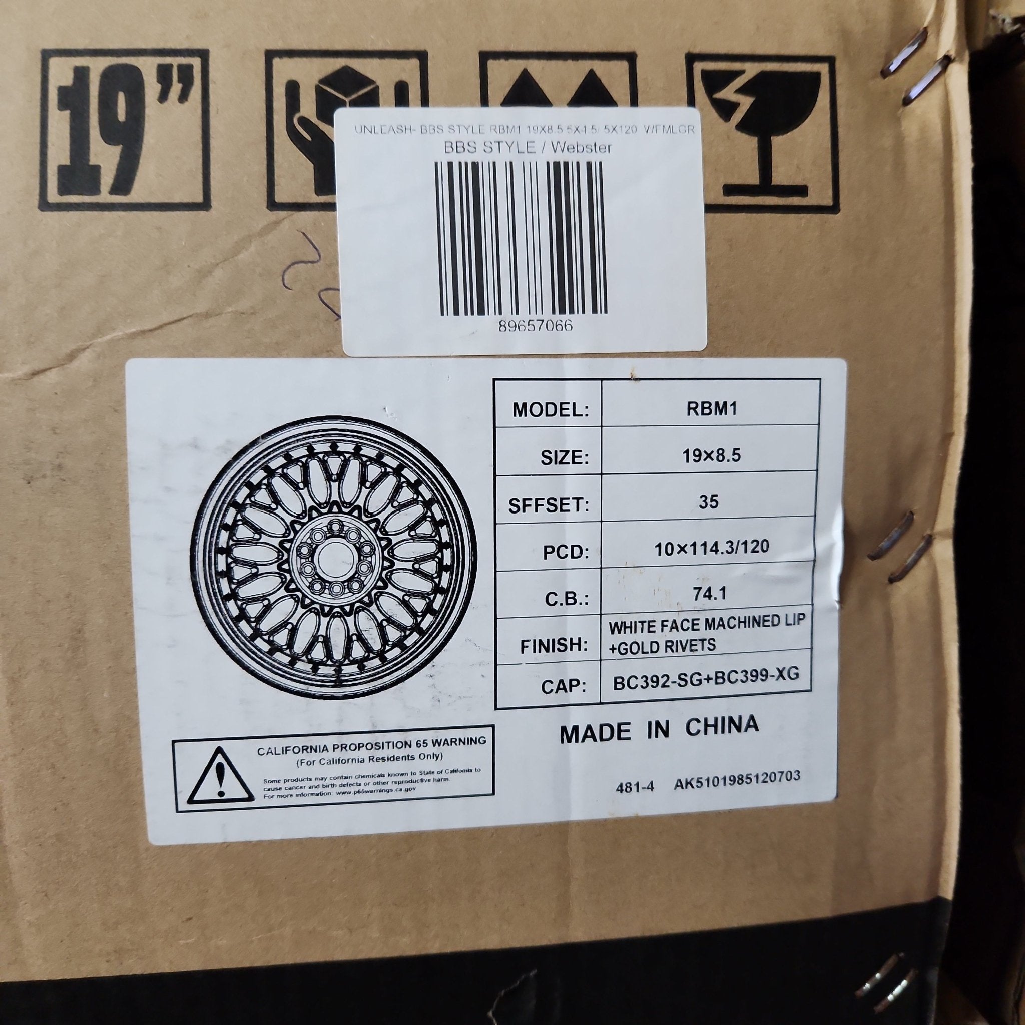 UNLEASH - WHEELS RBM1 19X8.5 5X4.5/ 5X120 WFMLGR - Gun Hill Tire House (WTW - WHOLESALE TIRES & WHEELS)